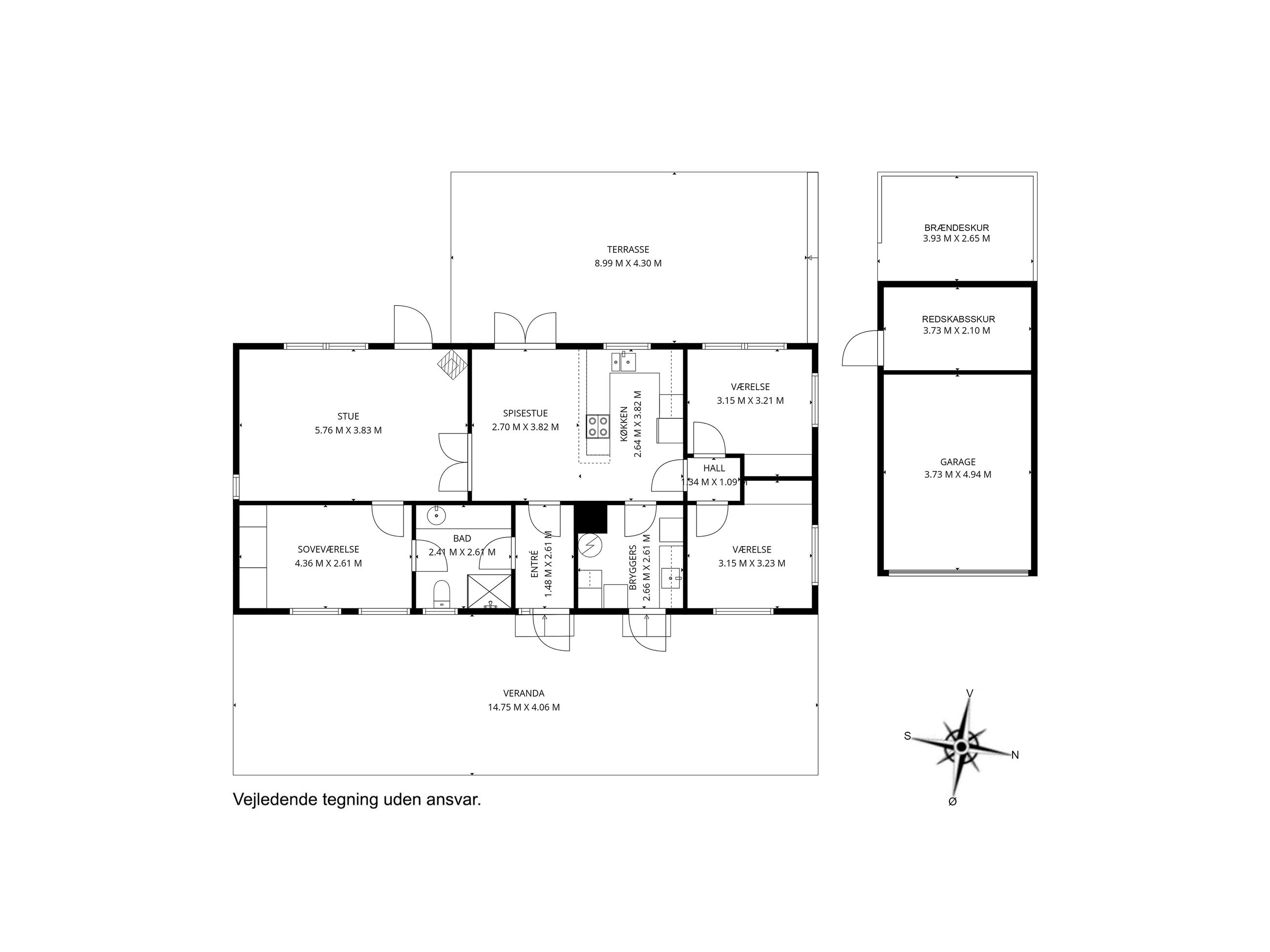 Skovsøvej 54, Ølsted - Plantegning