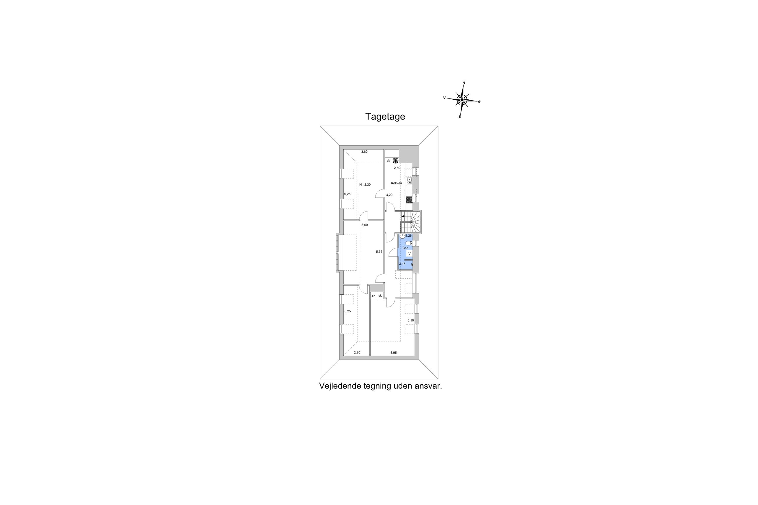 Svanemøllevej 65, Hellerup - Plantegning
