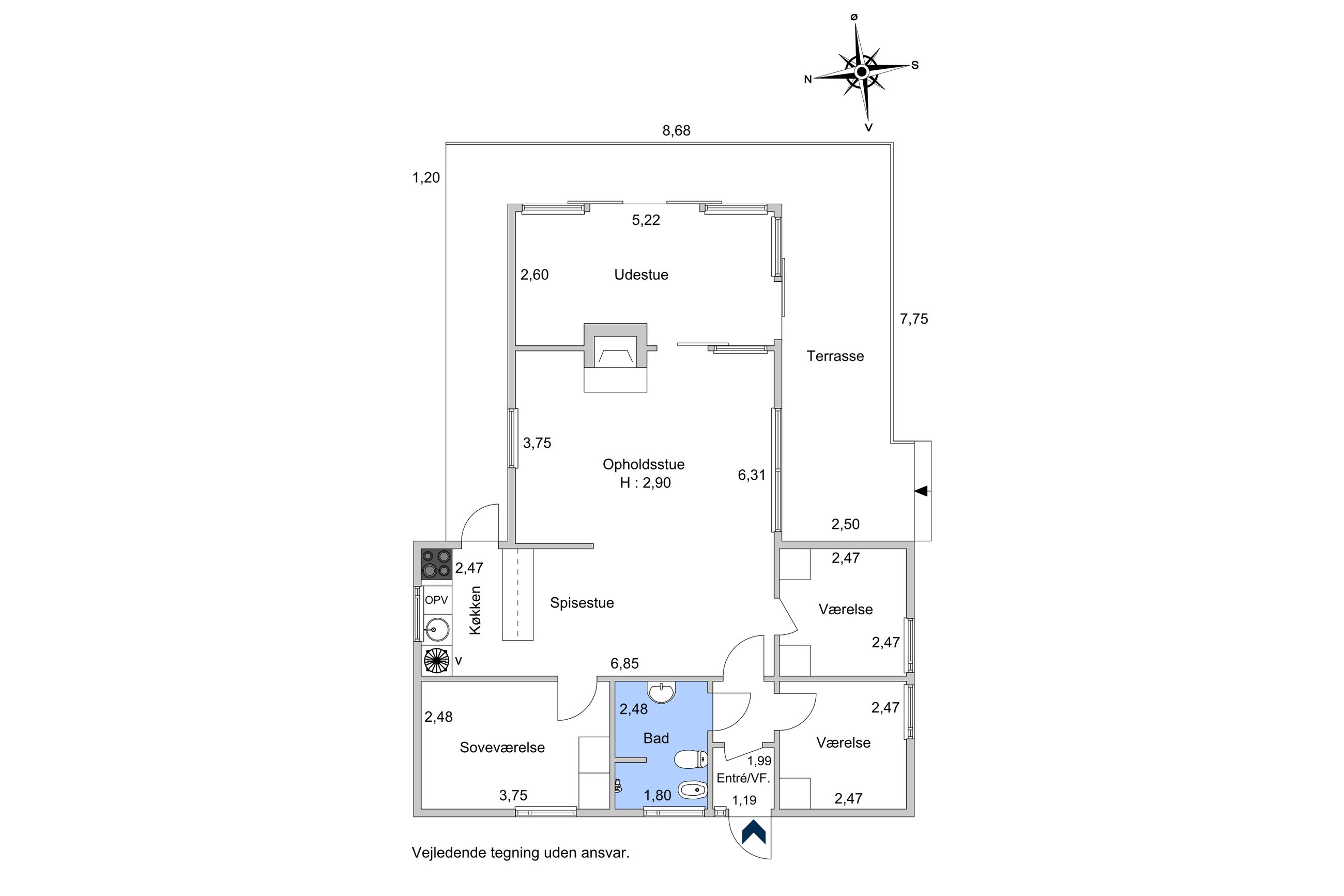 Hejrevej 39, Lyndby, Kirke Såby - Plantegning