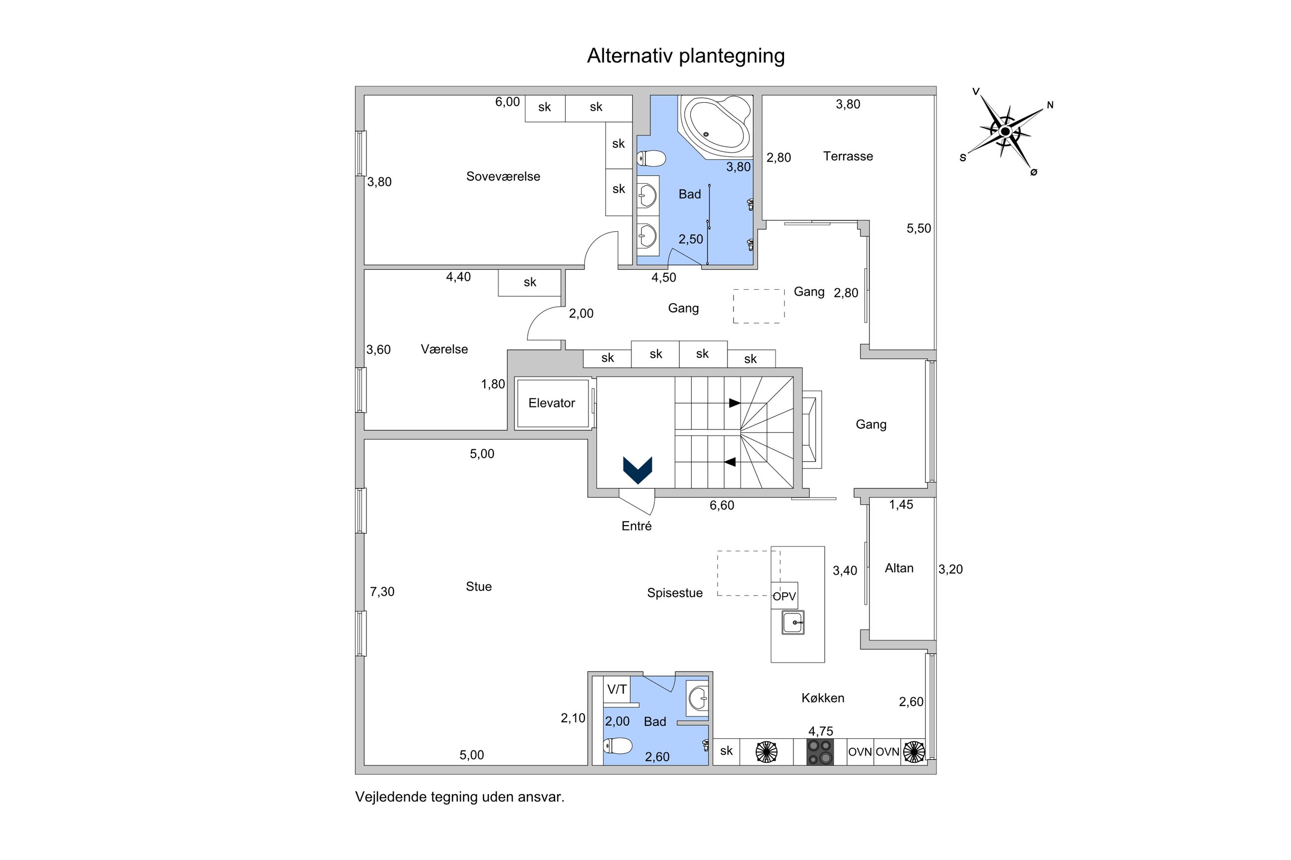 Klerkegade 2B, 3, København K - Plantegning