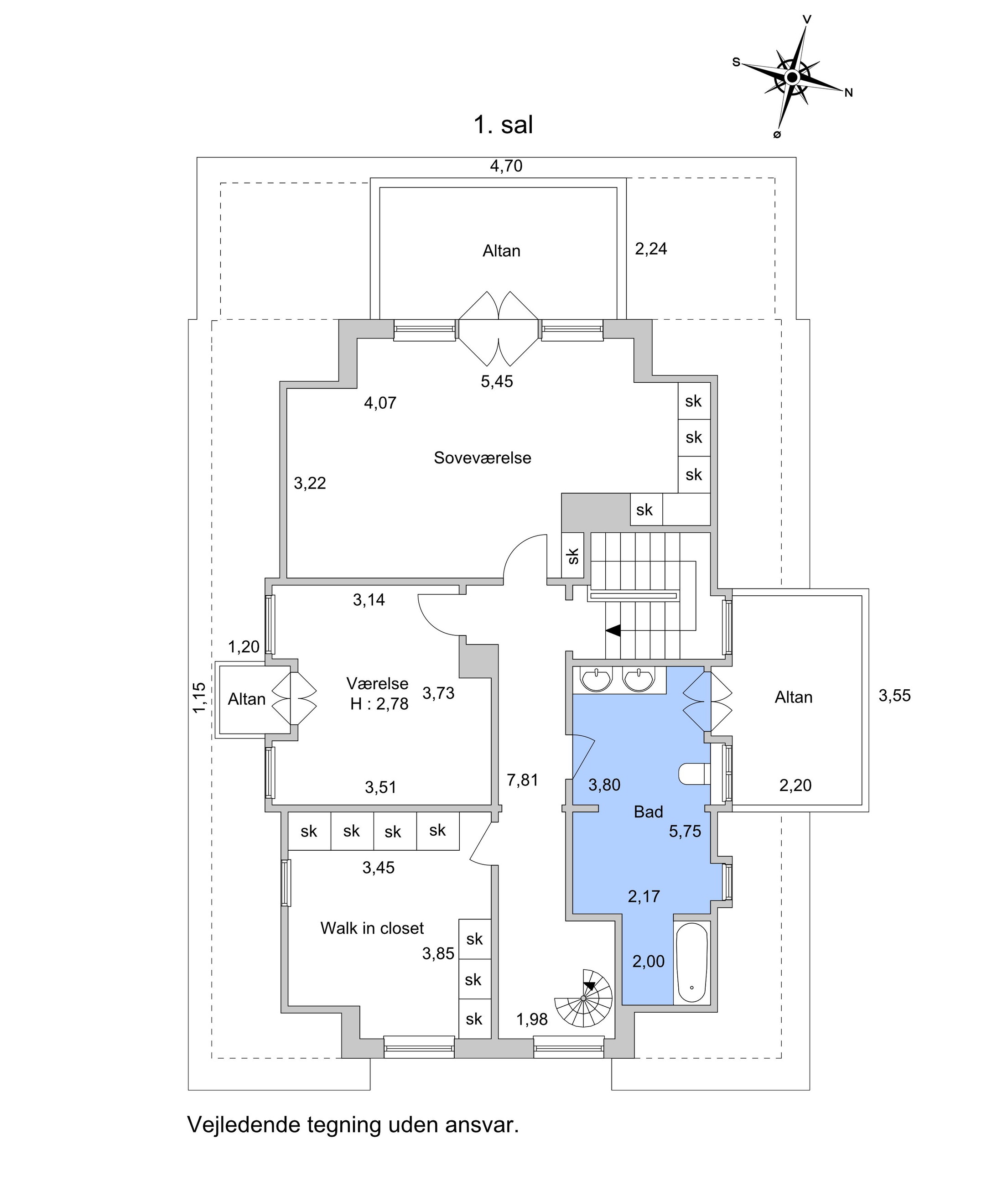 Skovbogårds Allé 6, Valby - Plantegning