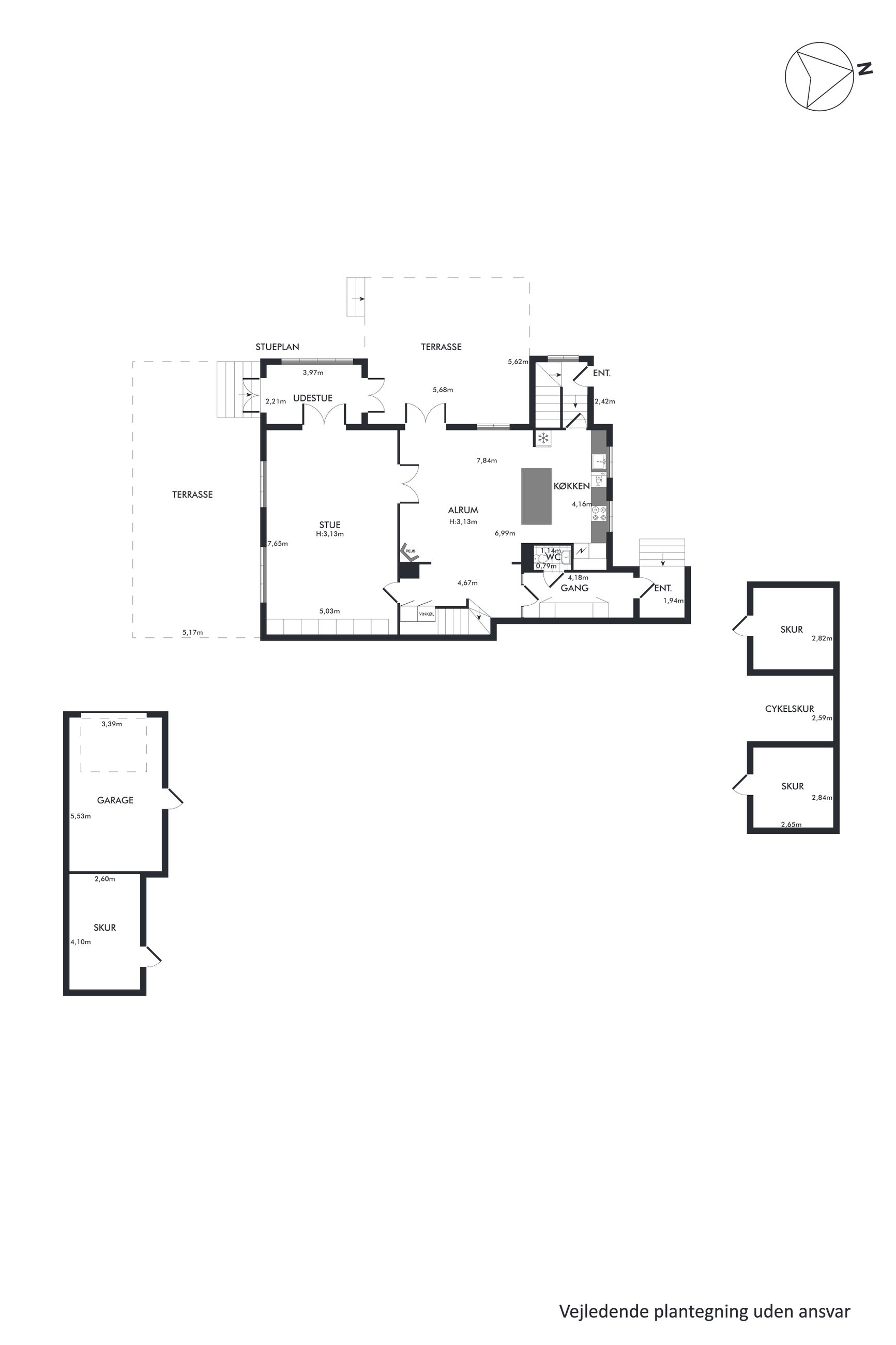 Strandhøjsvej 7, Charlottenlund - Plantegning
