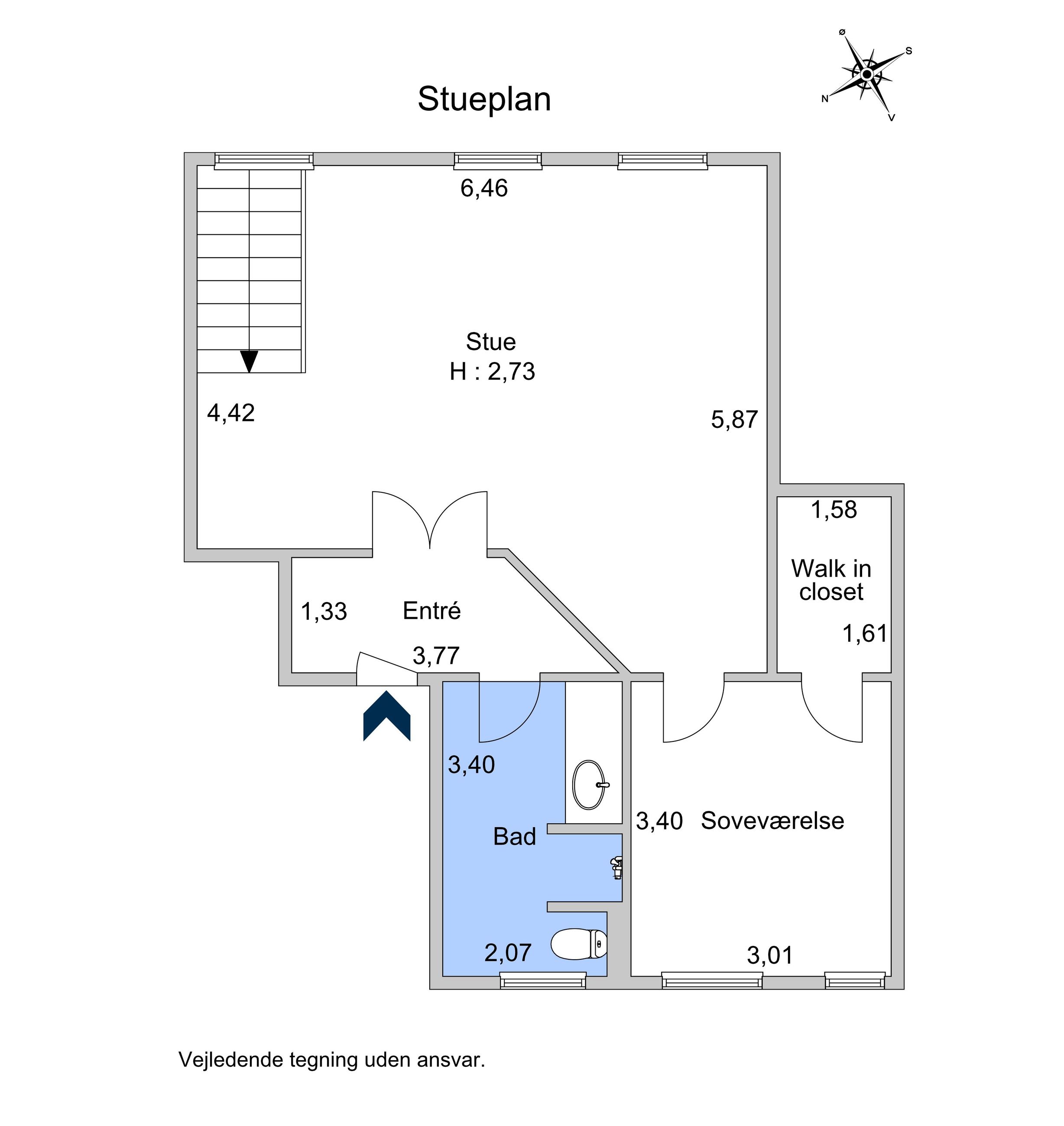 Amaliegade 13G, st, København K - Plantegning