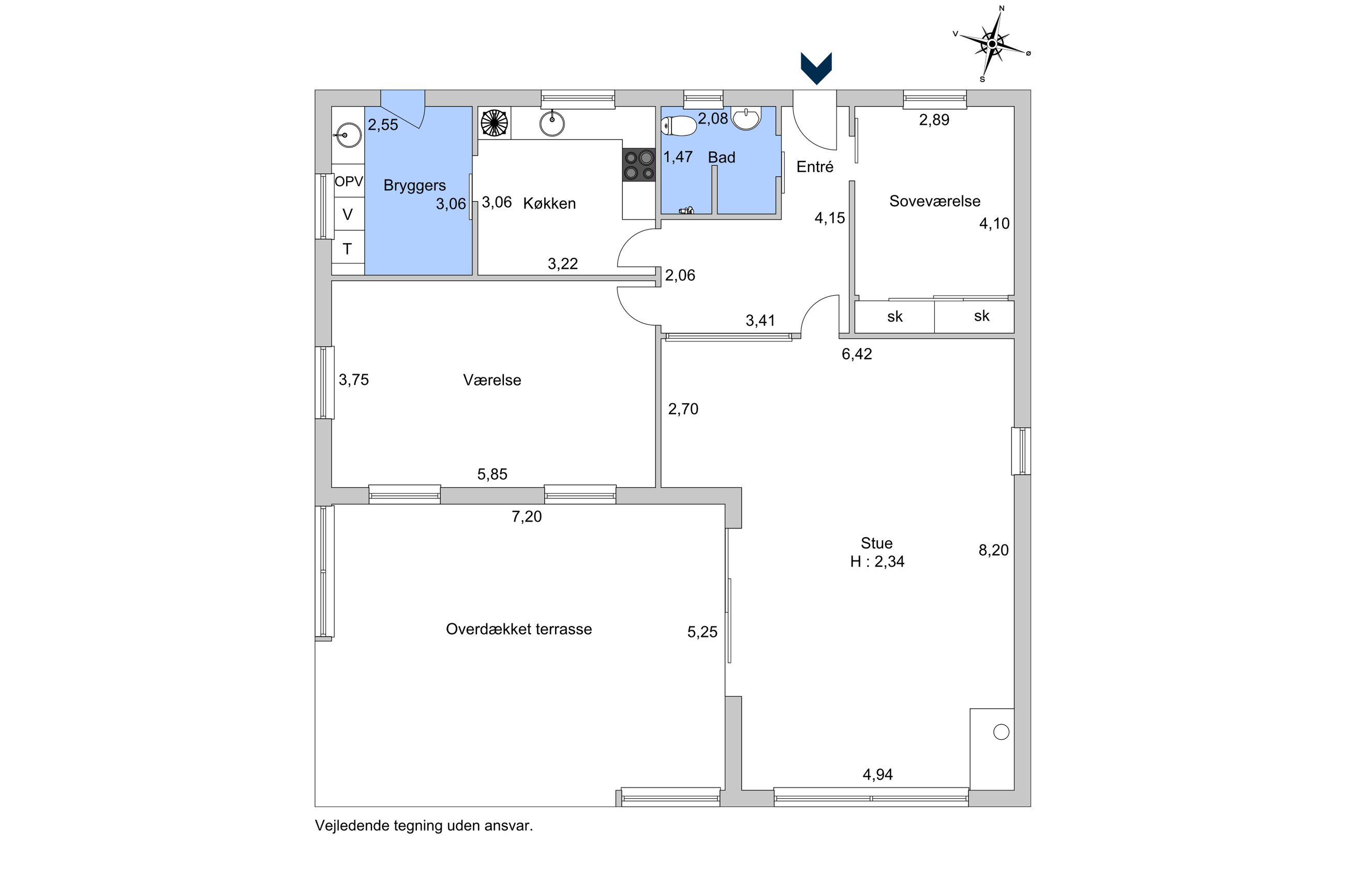 Rosenvej 5, Hørsholm - Plantegning