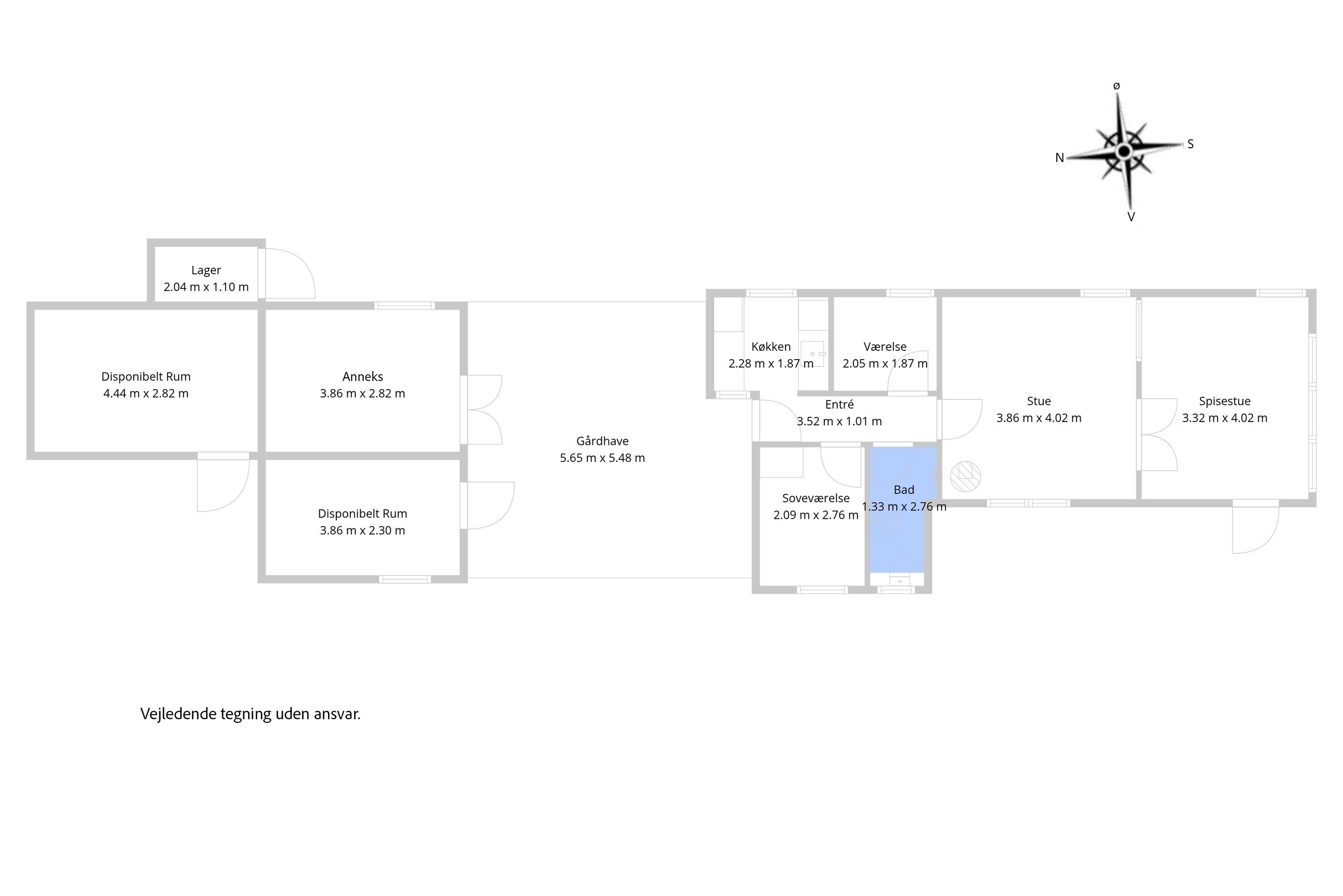 Holløselund Strandvej 87, Vejby - Plantegning