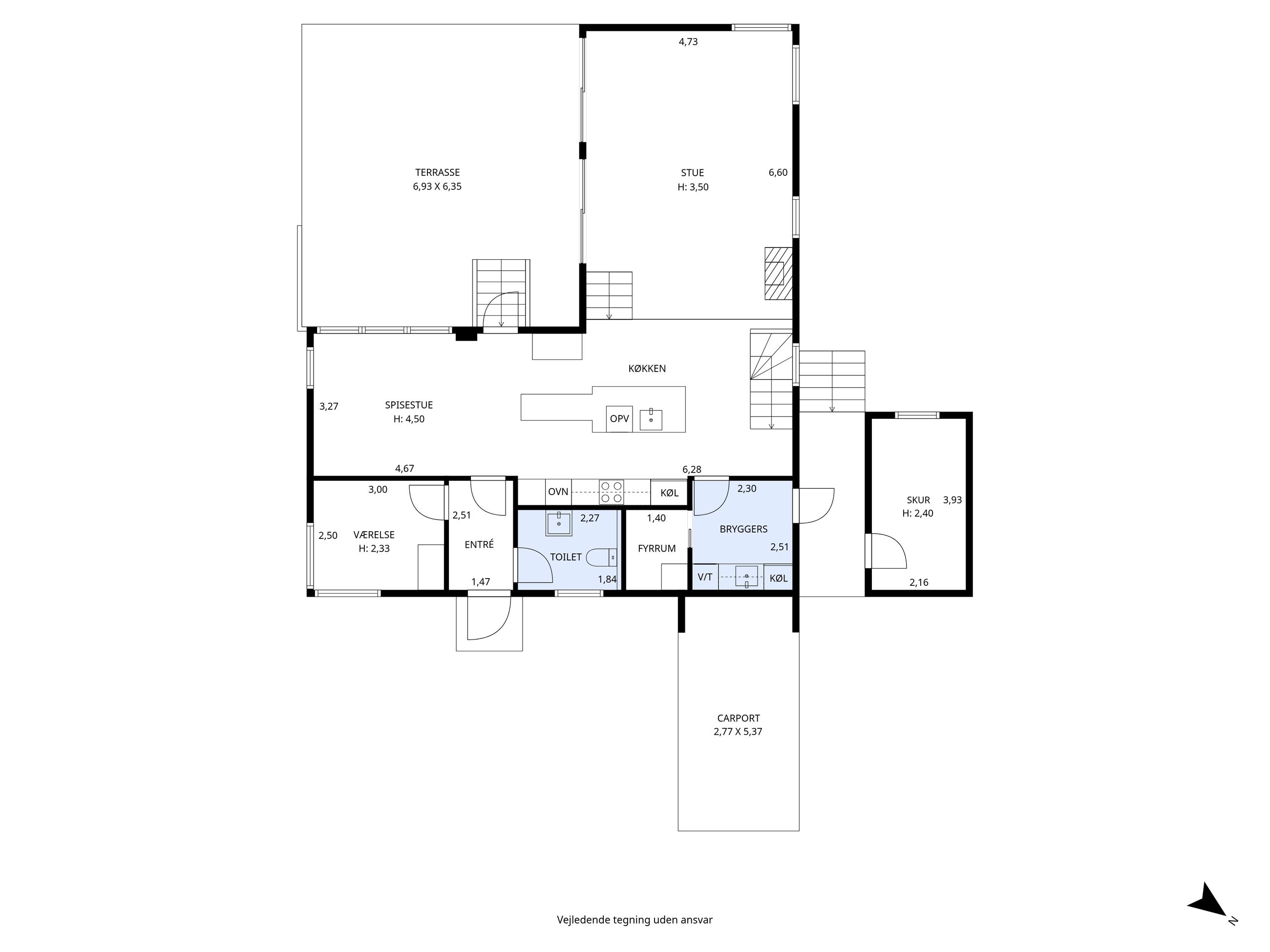 Kulsvier Huse 3, Gadevang, Hillerød - Plantegning