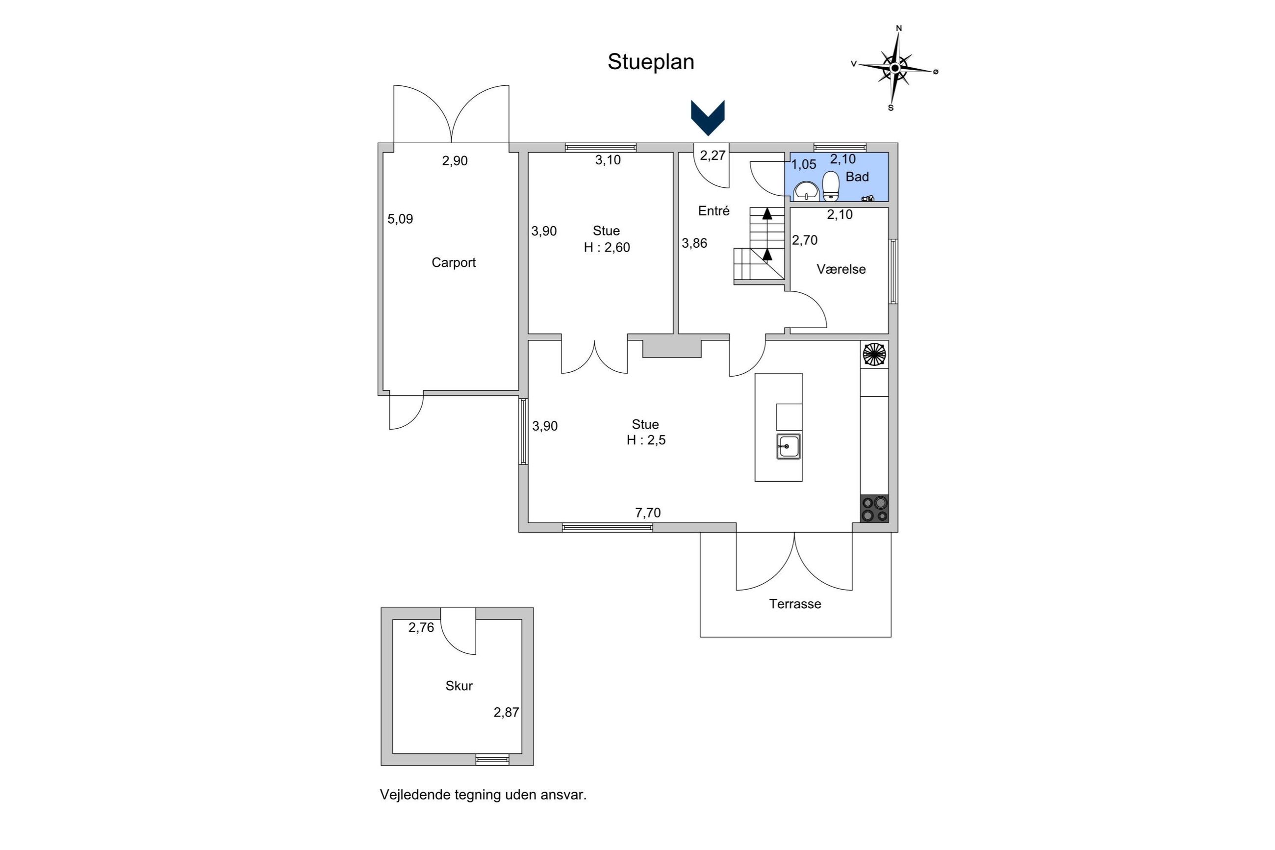 Kronprinsensvej 53, Frederiksberg - Plantegning