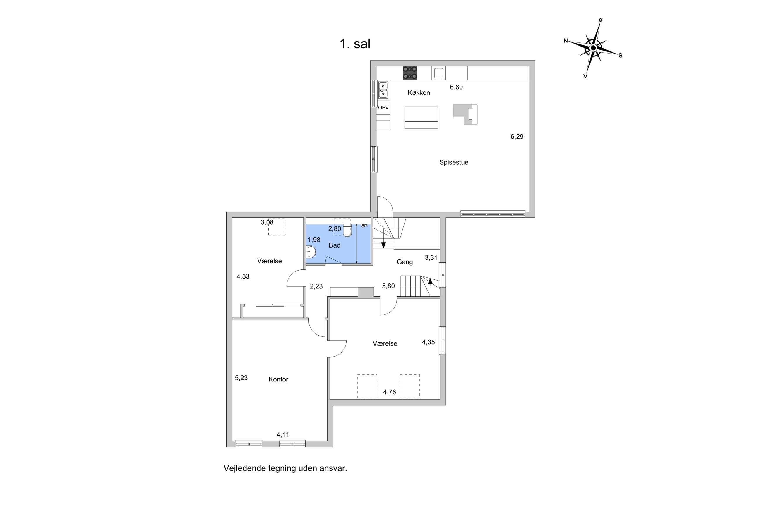 Roarsvej 6, Roskilde - Plantegning