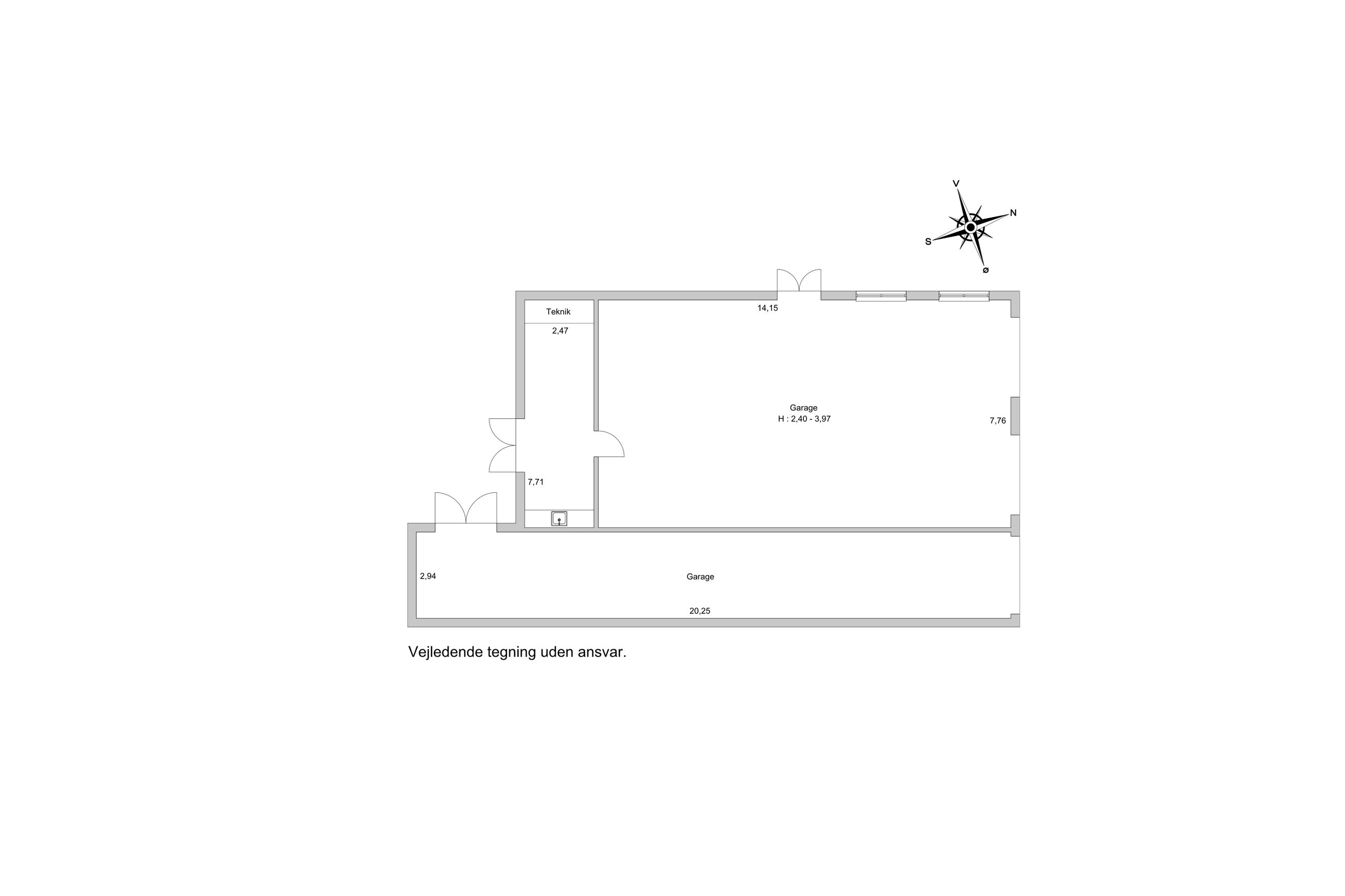 Frederiksborgvej 437, Lille Valby, Roskilde - Plantegning