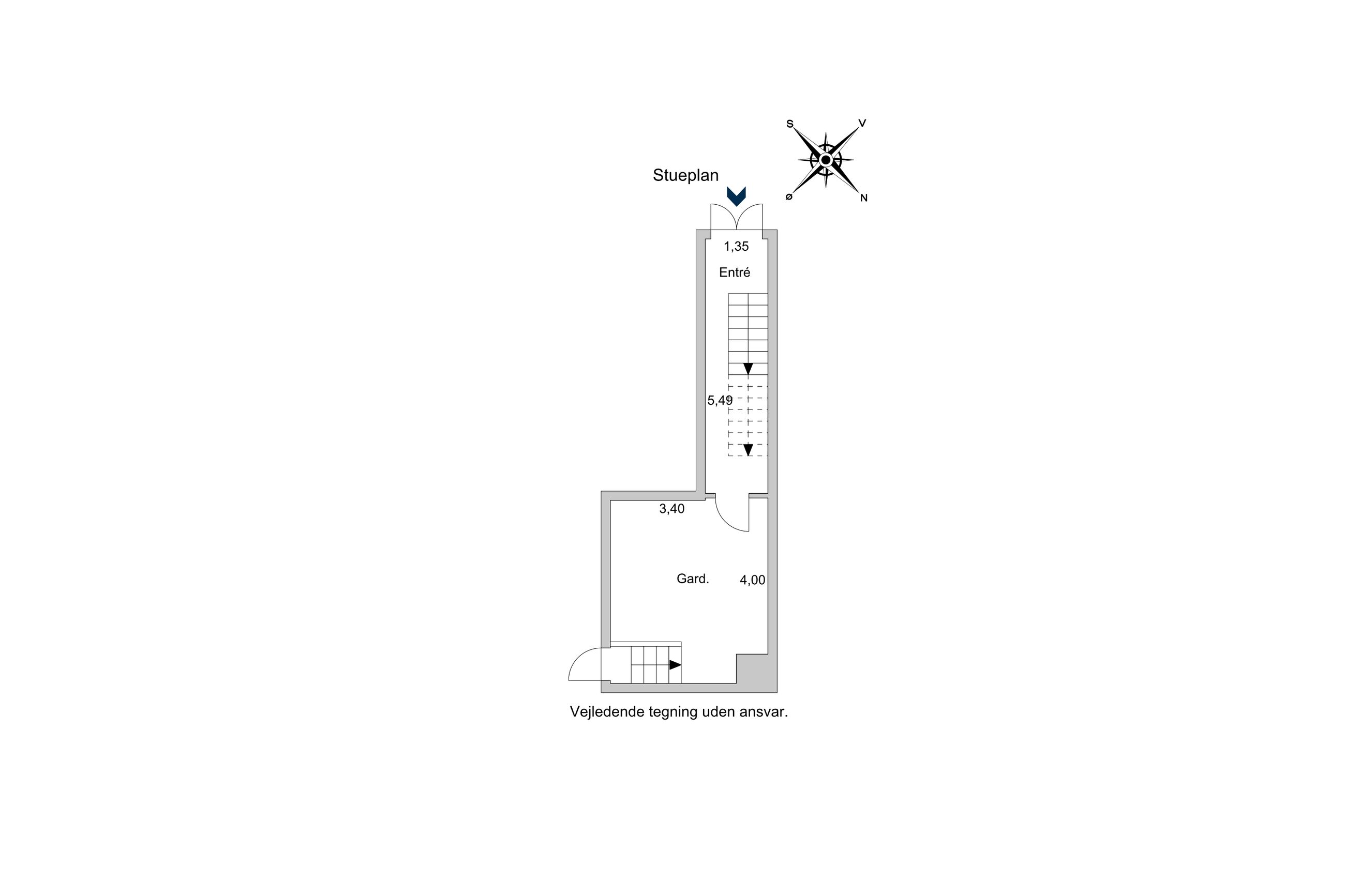 Klosterstræde 8, 2, København K - Plantegning