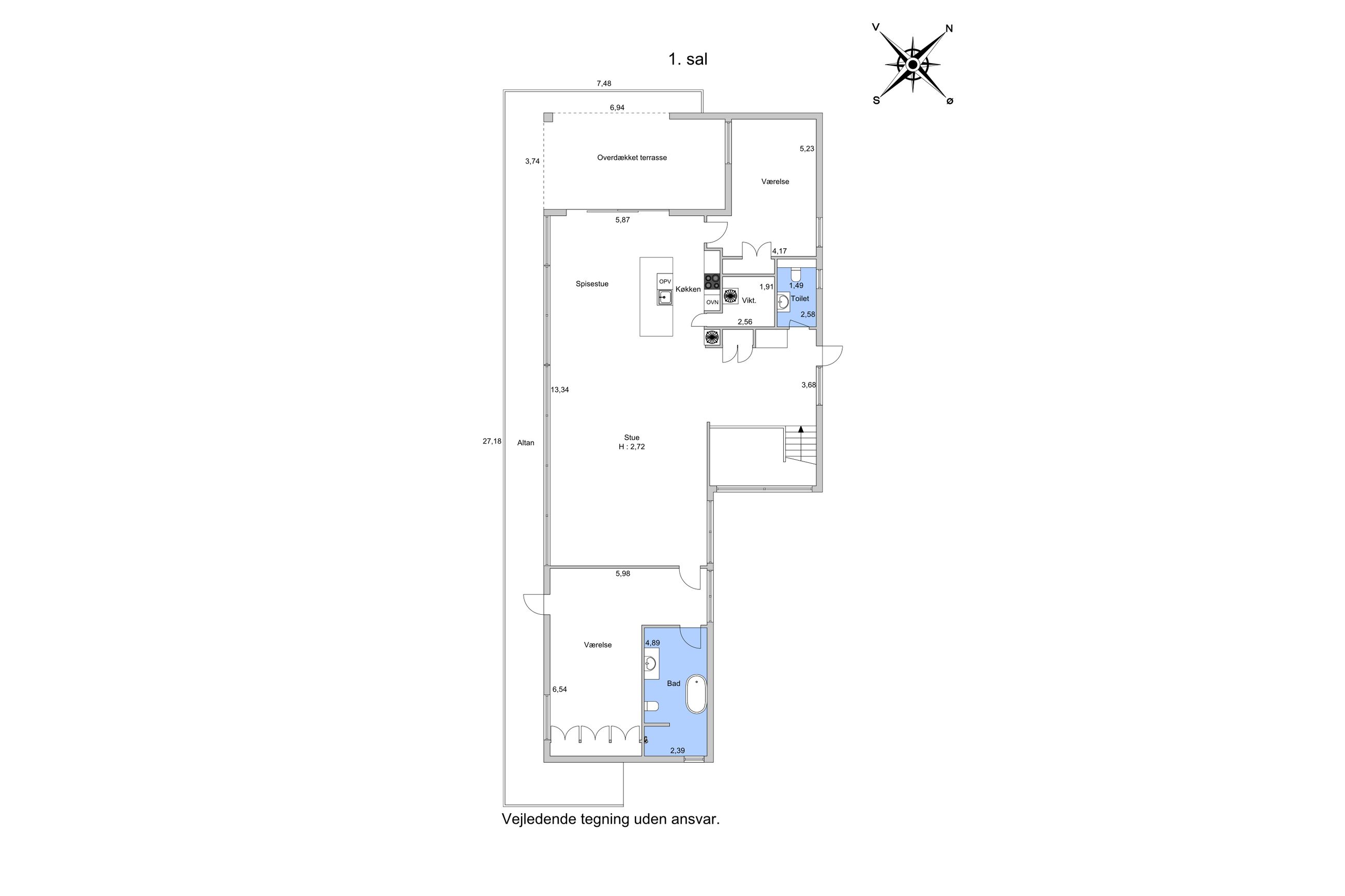 Turistvej 156, Birkerød - Plantegning