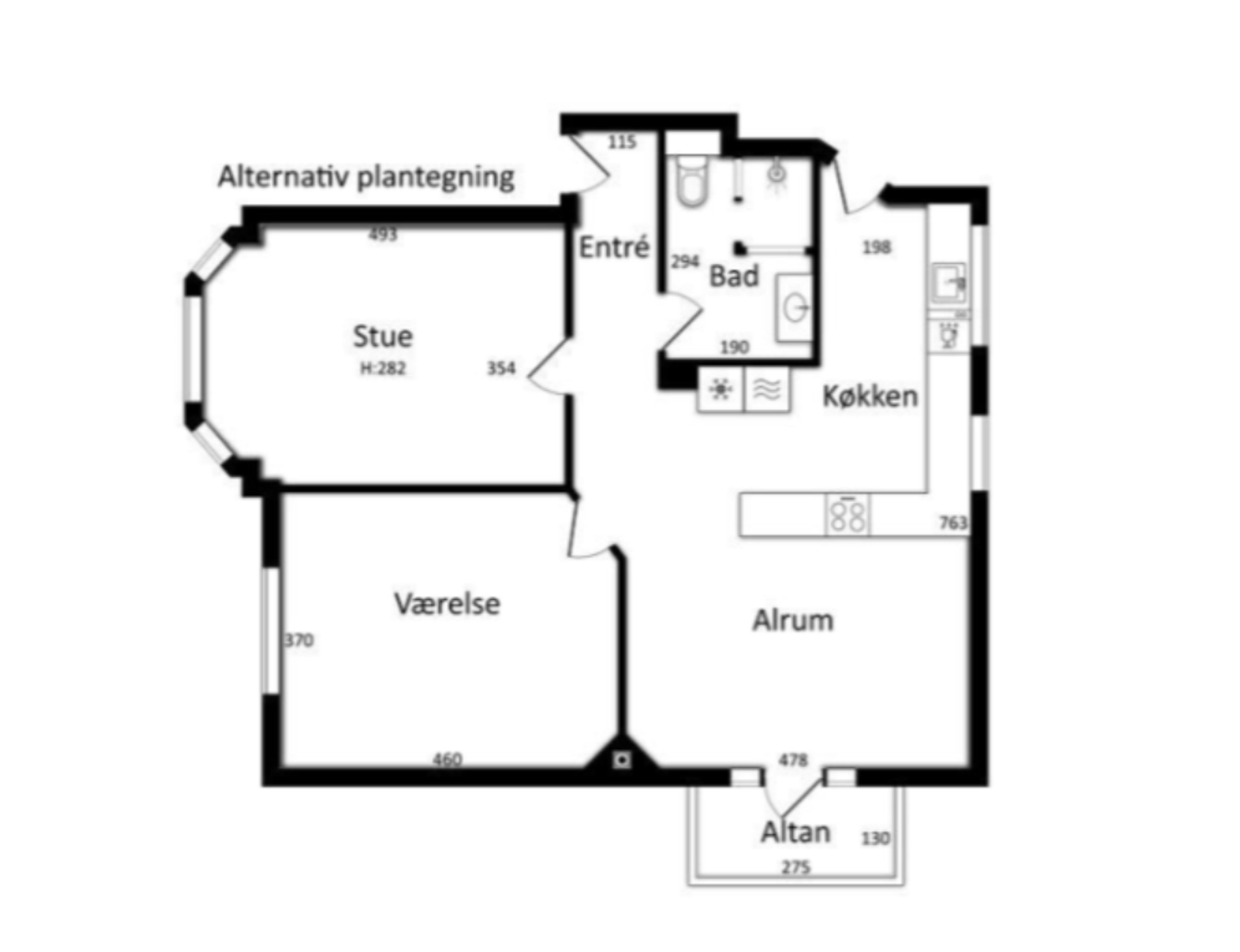 Rosenørns Alle 32, 4. th, Frederiksberg C - Plantegning