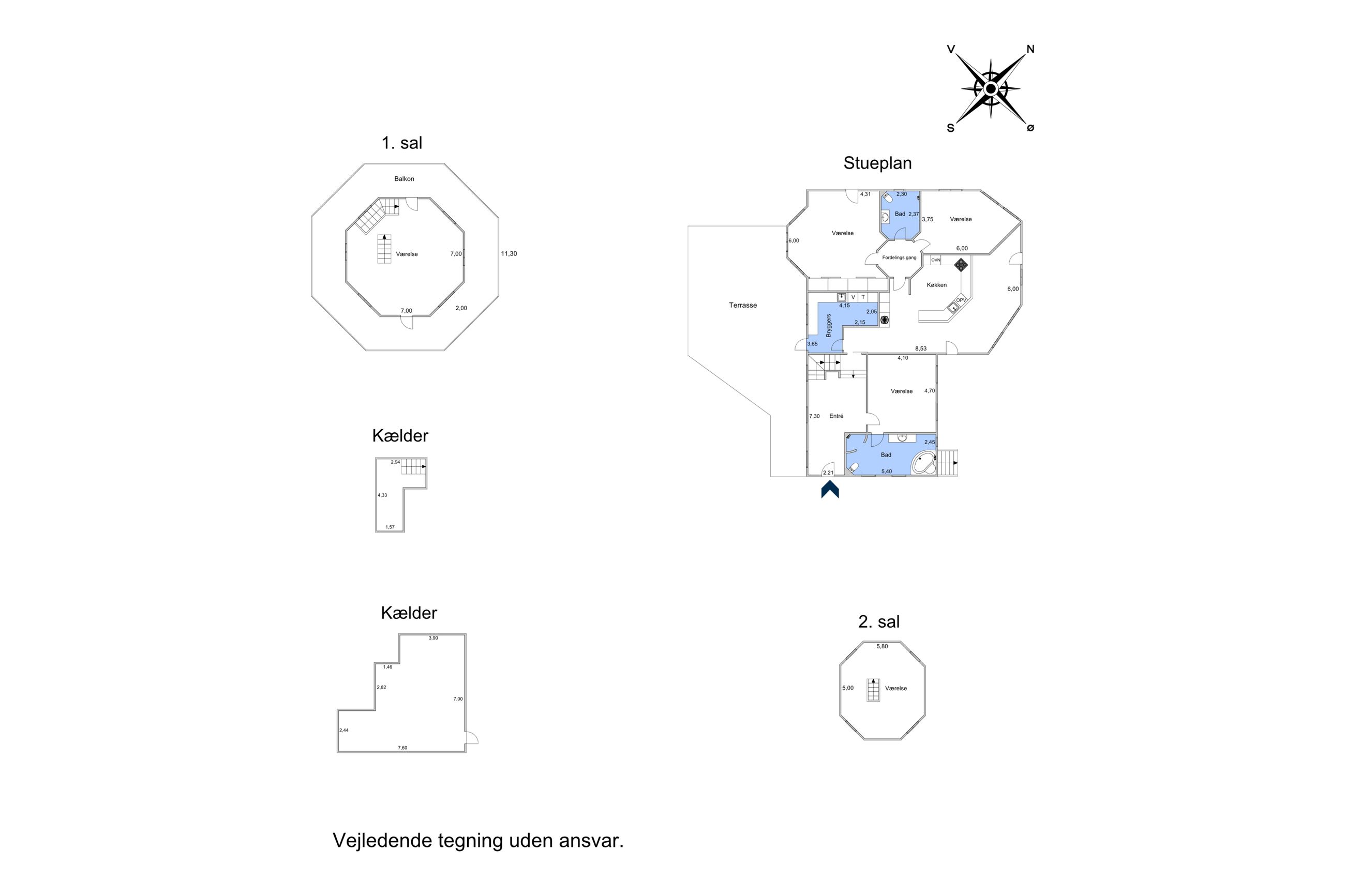 Roskildevej 285E, Kongstrup, Vipperød - Plantegning