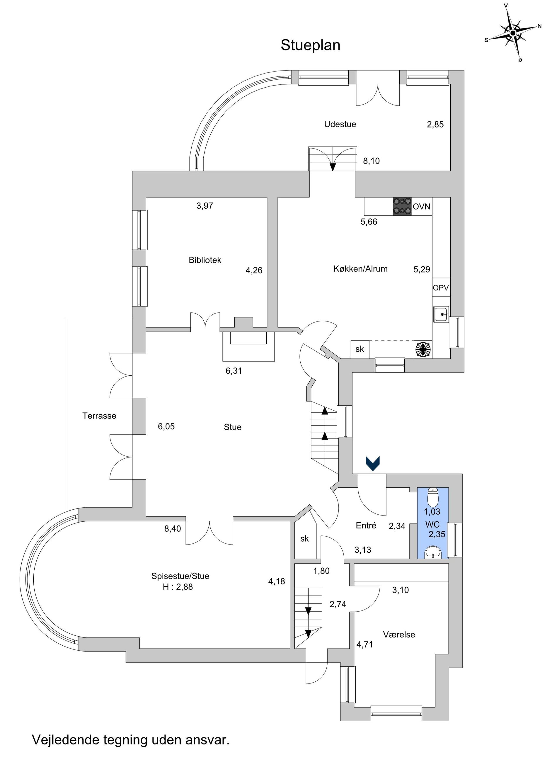 Damgårdsvej 19, Klampenborg - Plantegning