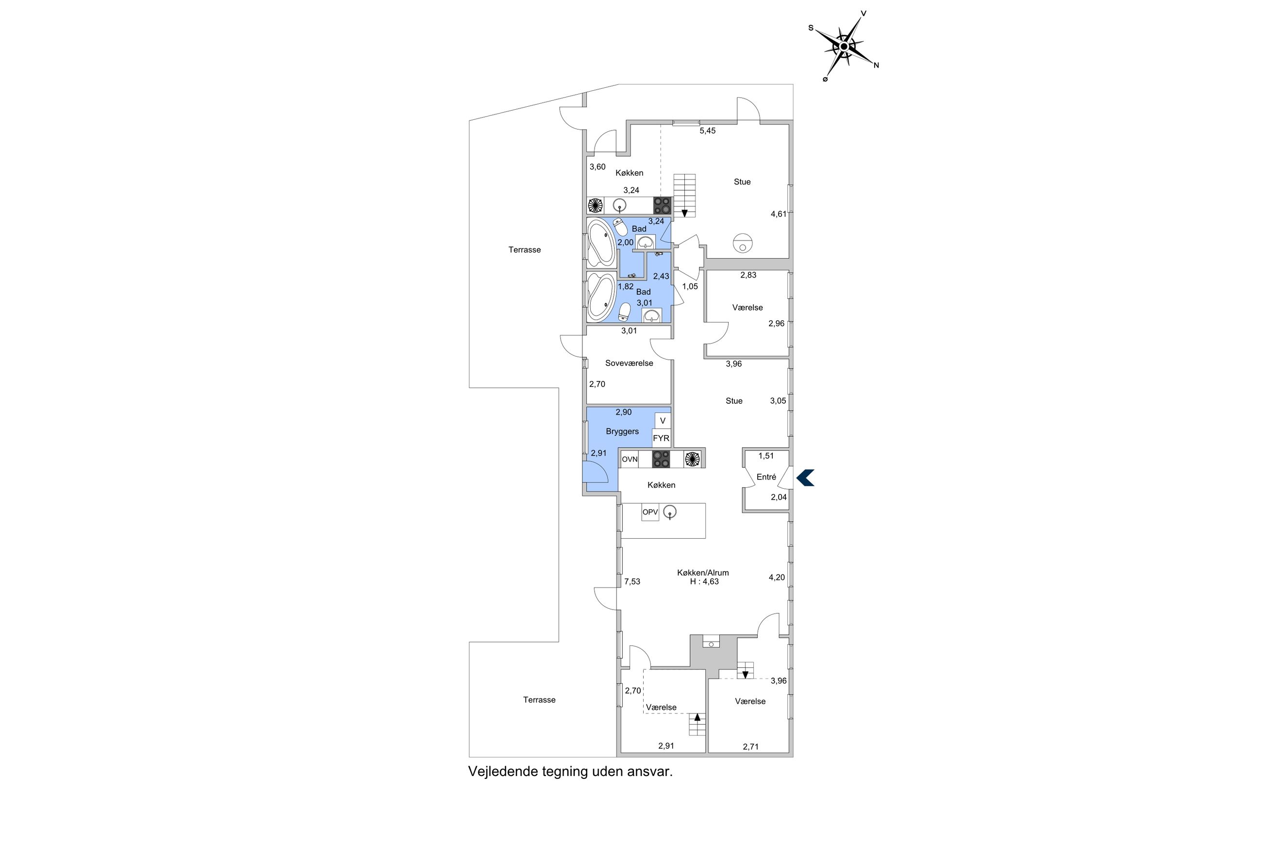 Assensvej 516, Faldsled, Millinge - Plantegning