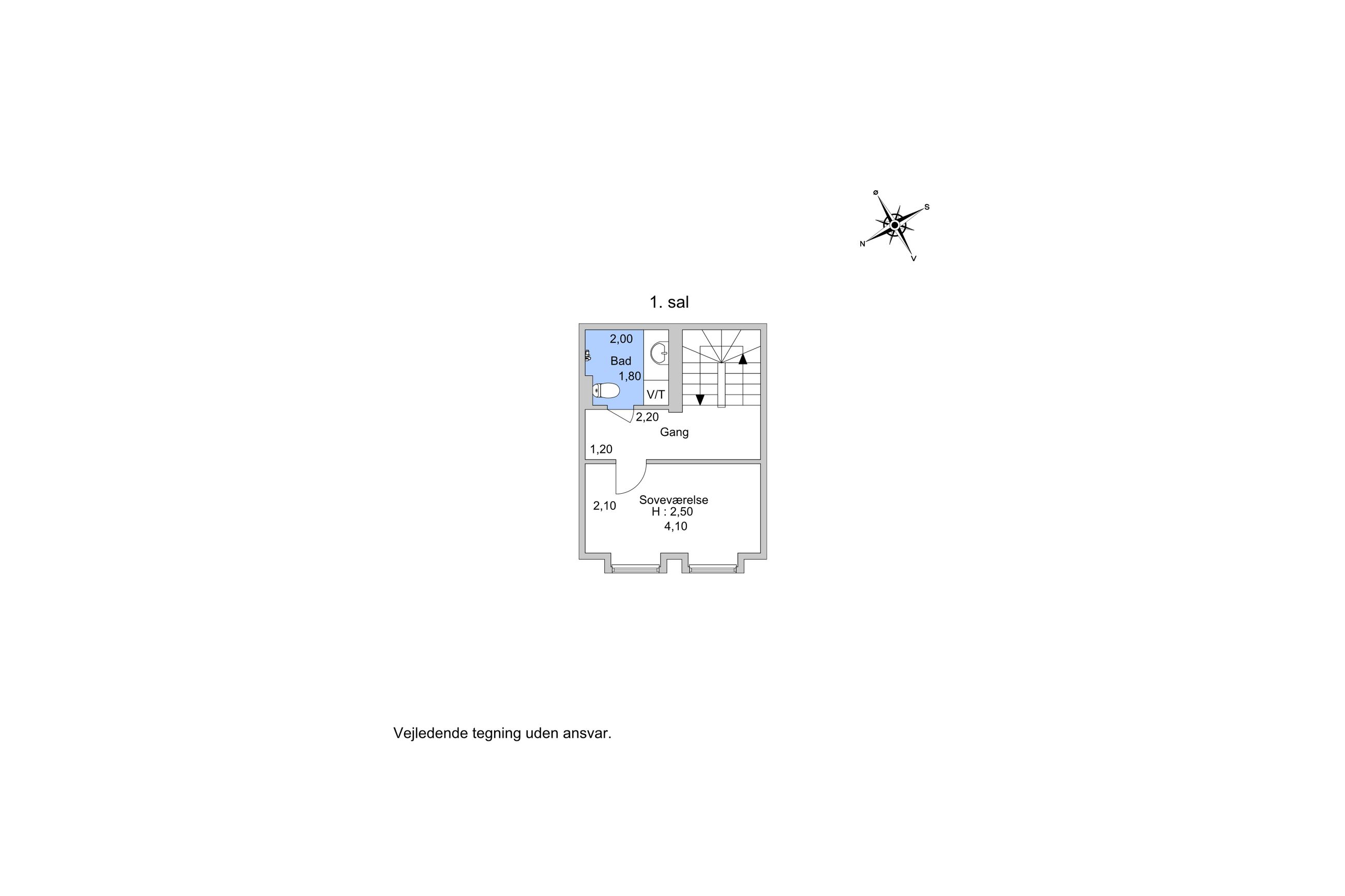 Valhøjvej 13H, Valby - Plantegning
