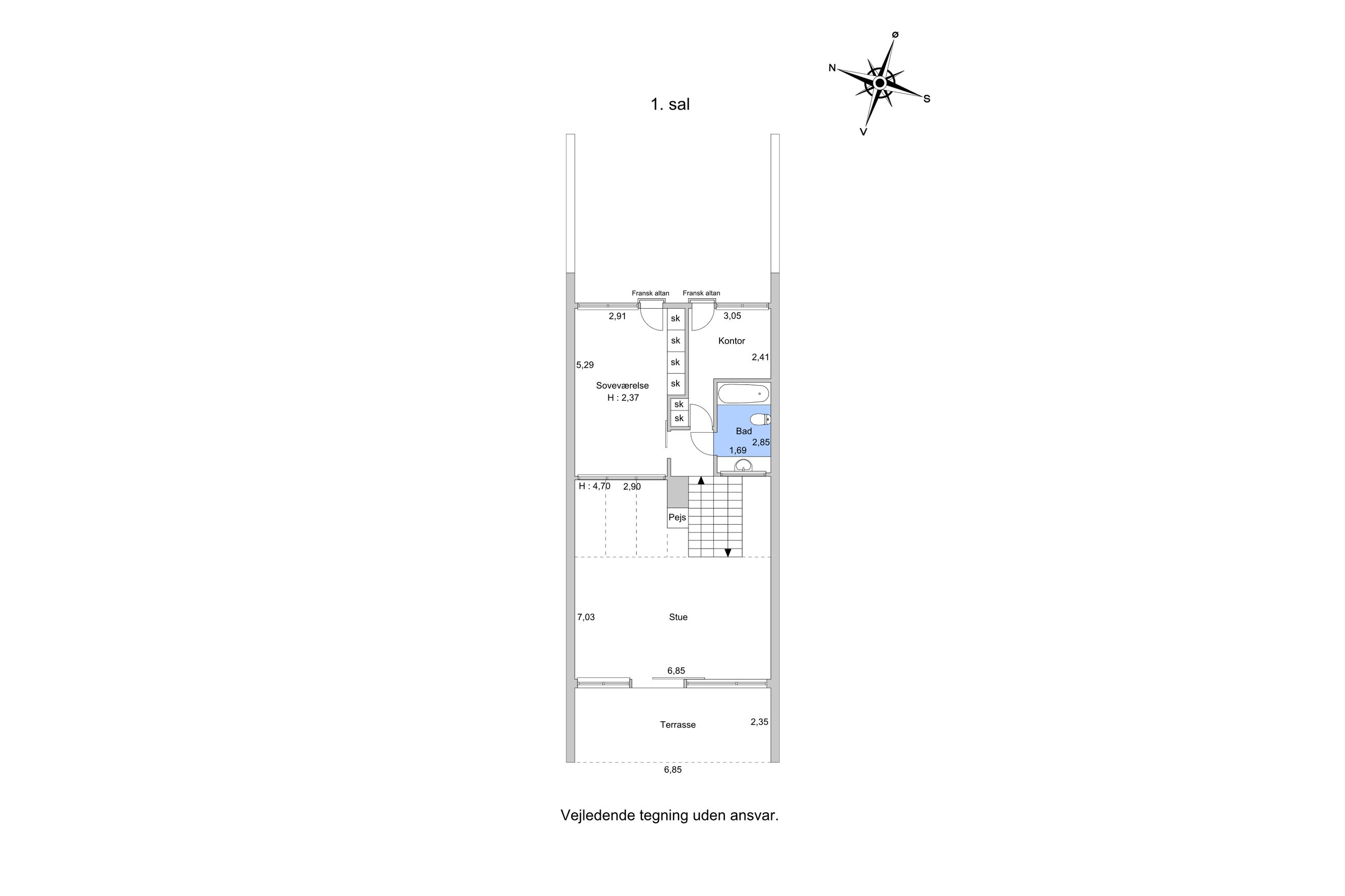 Sophienbergvej 59, Rungsted Kyst - Plantegning