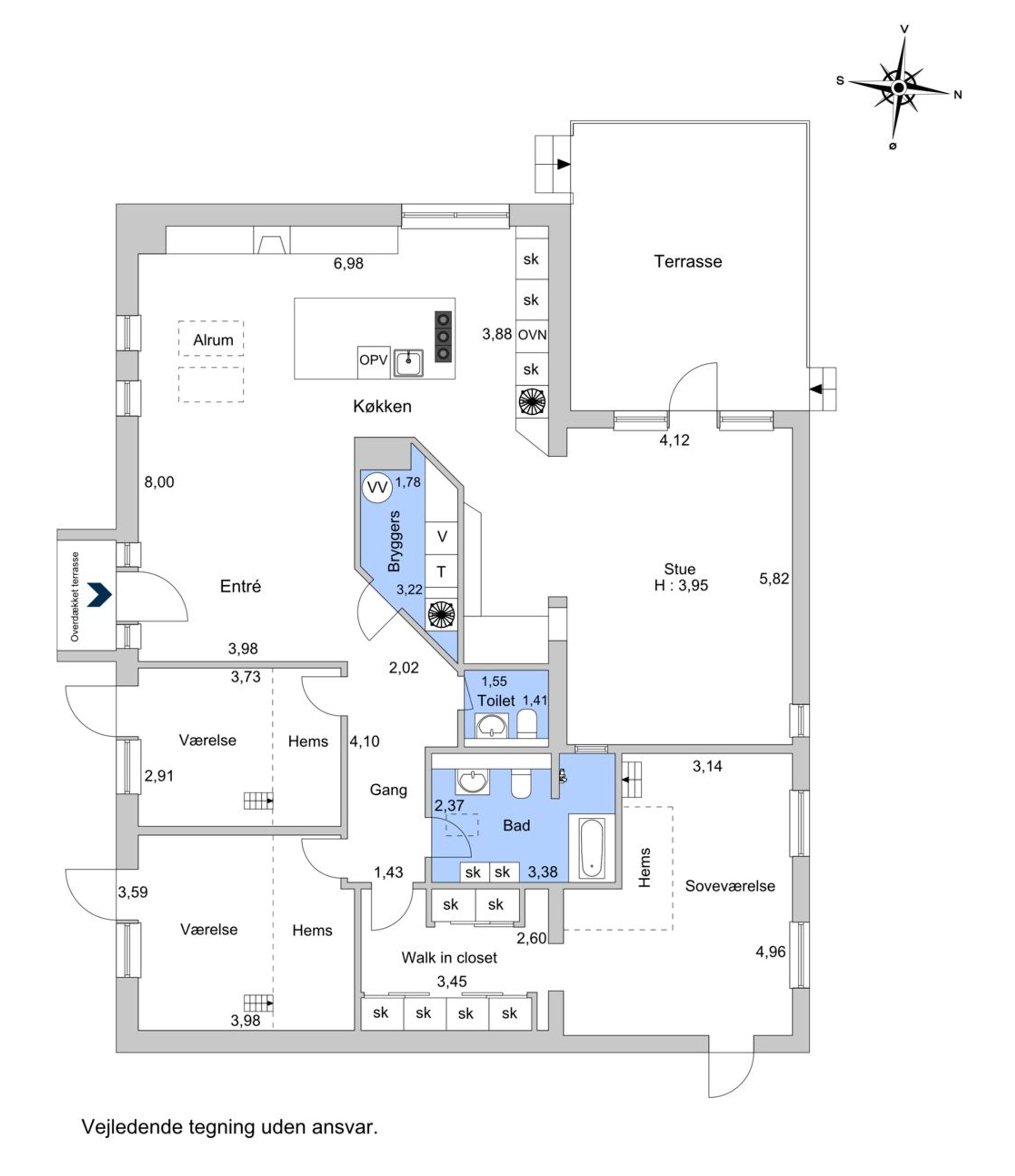 Rådalsvej 12, Jyllinge - Plantegning
