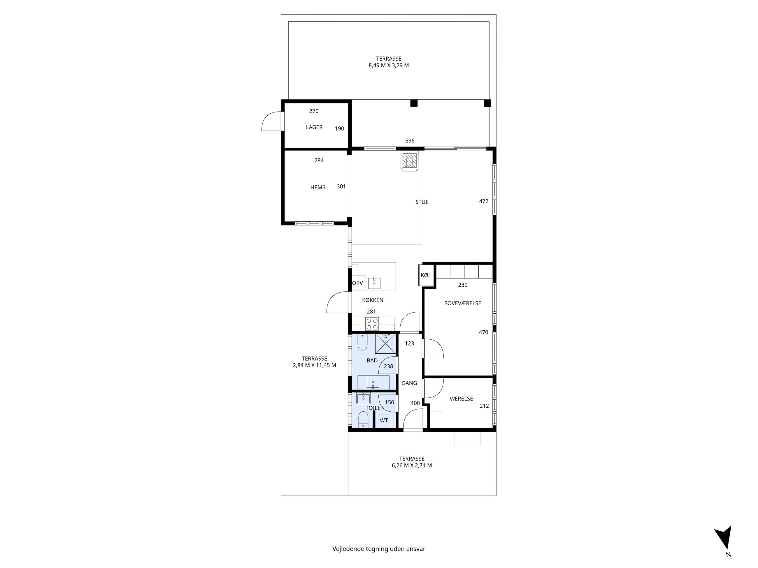 Argusvej 9, Udsholt, Græsted - Plantegning