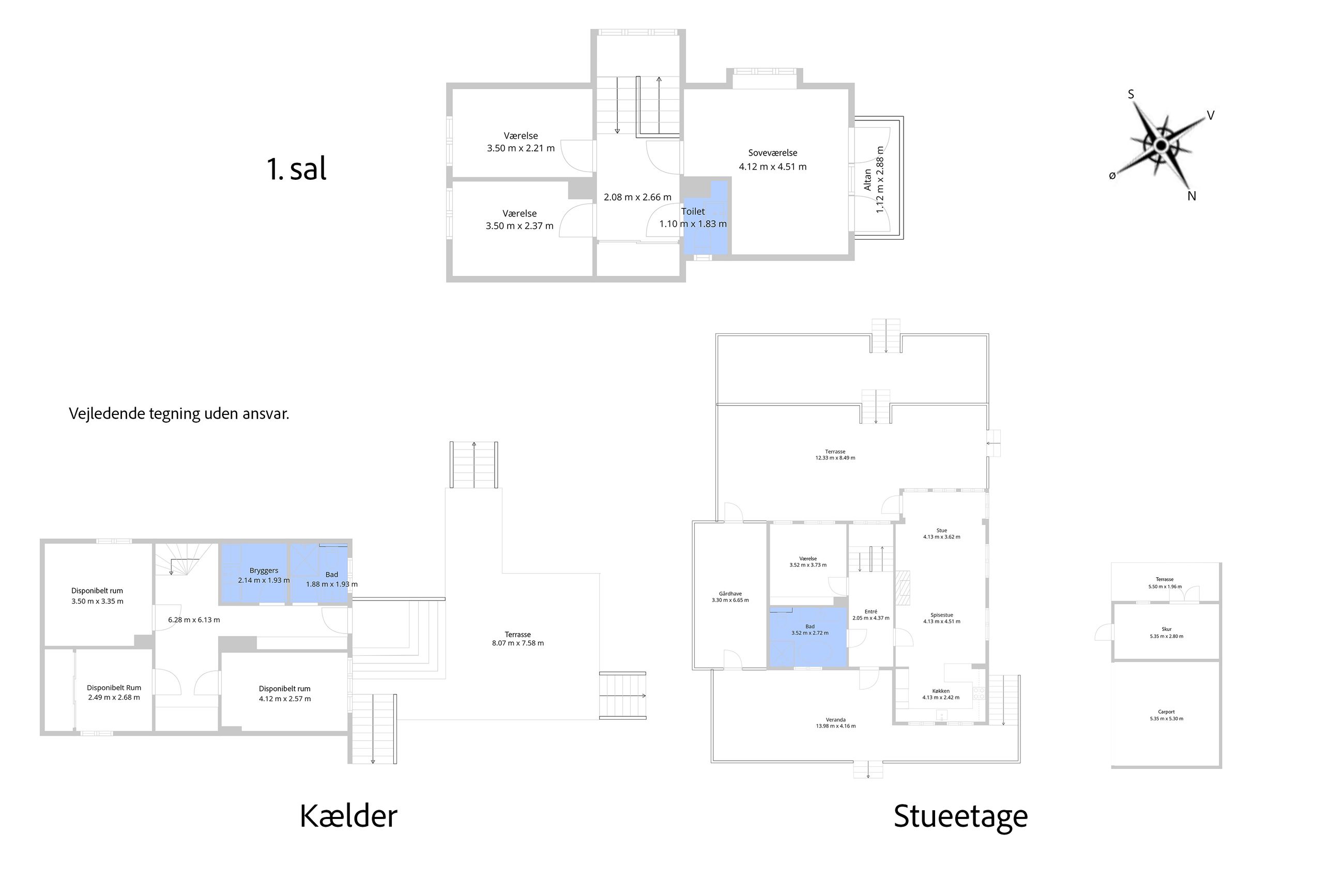 Hammervej 2, Hornbæk - Plantegning
