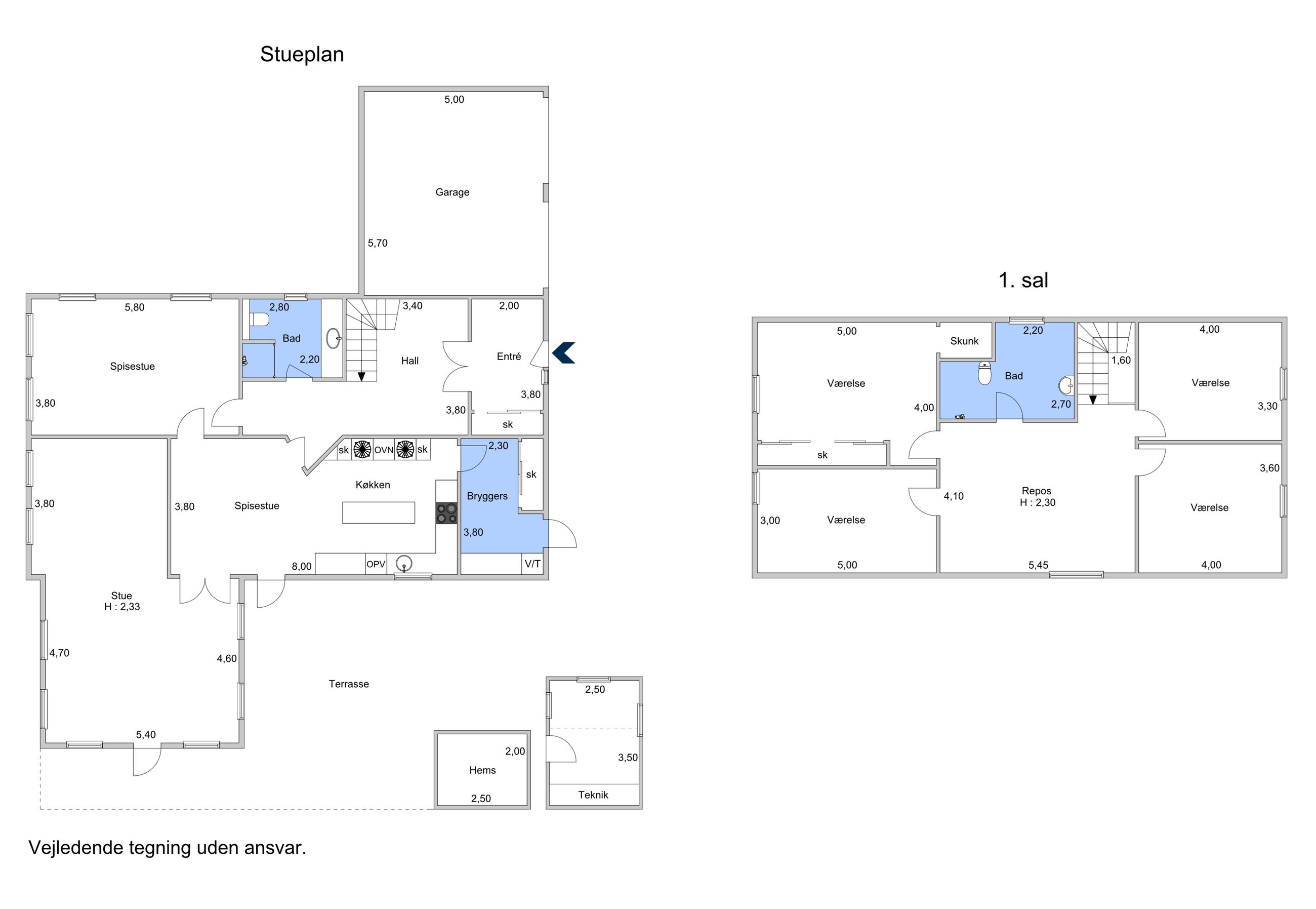 Skjoldenæsvej 166, Skjoldenæsholm, Hvalsø - Plantegning