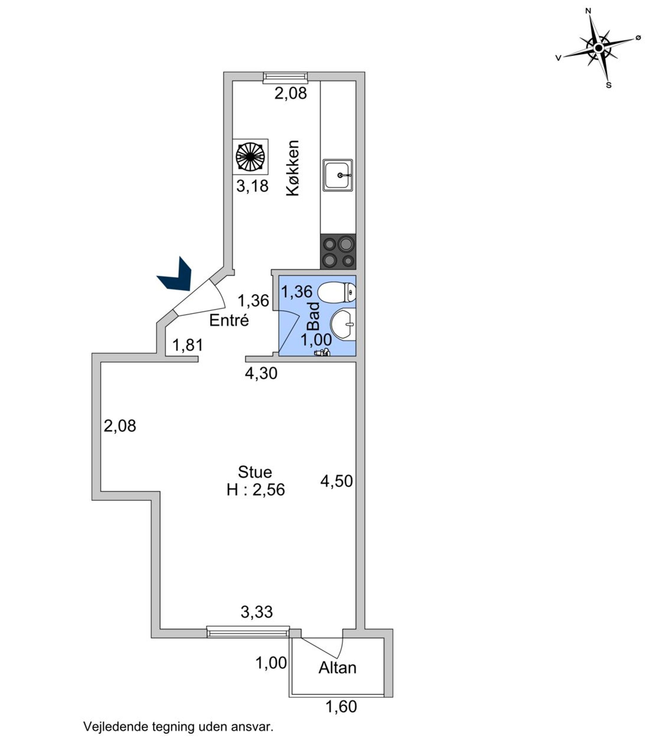 Teglbrændervej 4, 3. tv, København NV - Plantegning