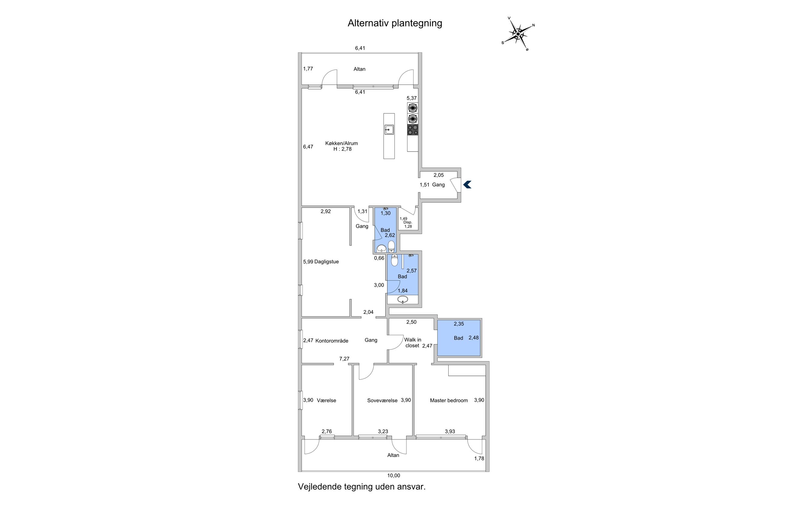 Papirøen 51, 5. 1, København K - Plantegning