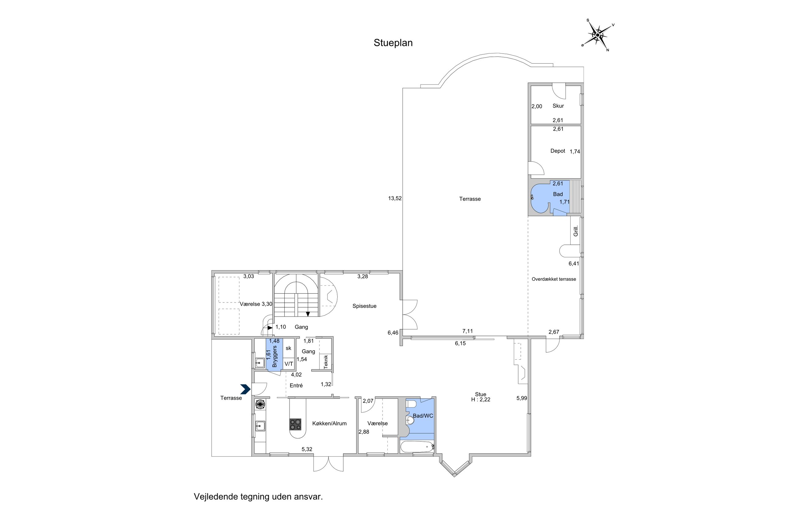 Østkæret 7, Udsholt, Græsted - Plantegning