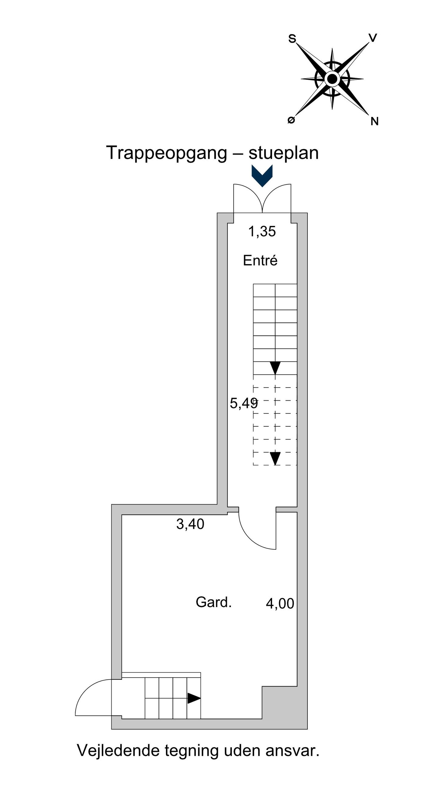 Klosterstræde 8, 2, København K - Plantegning
