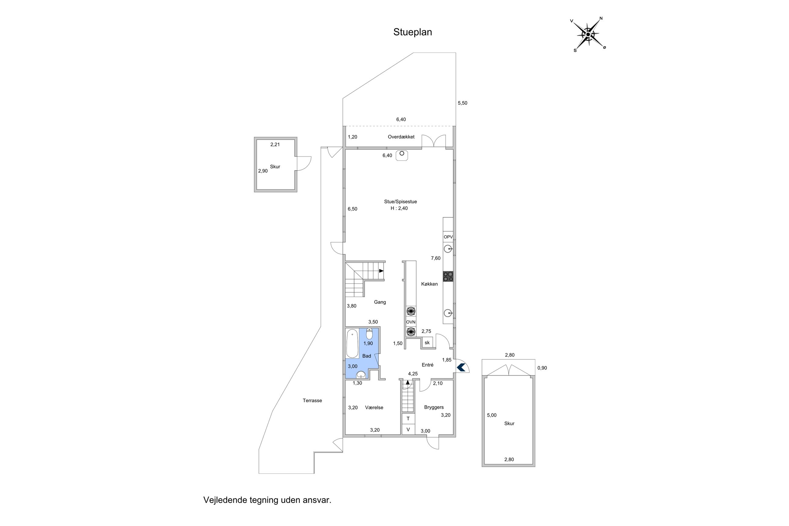 Troldbyvej 32, Ejby, Kirke Hyllinge - Plantegning