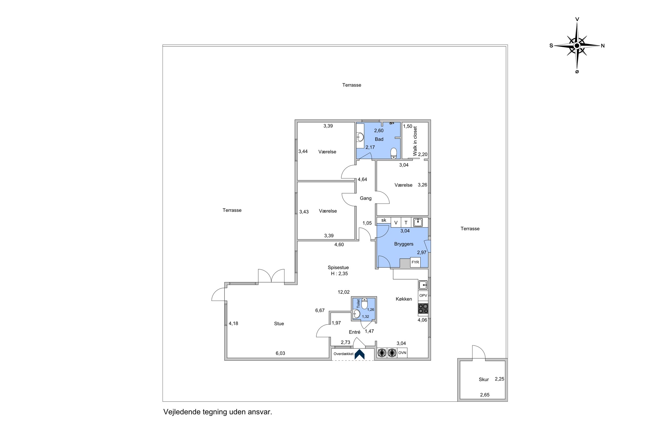 Kløvervænget 8, Tuse, Holbæk - Plantegning