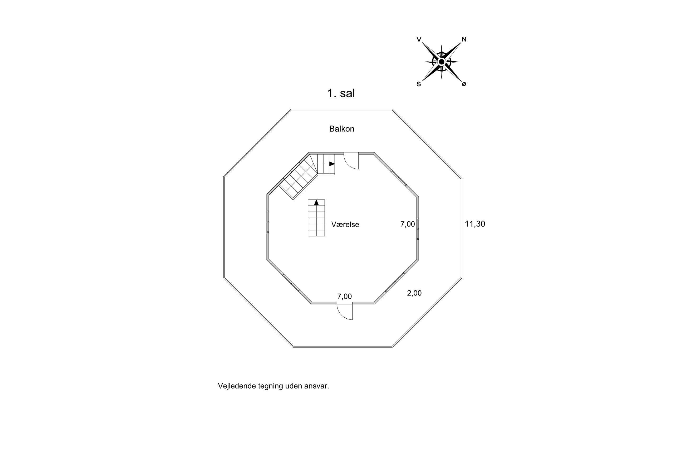 Roskildevej 285E, Kongstrup, Vipperød - Plantegning