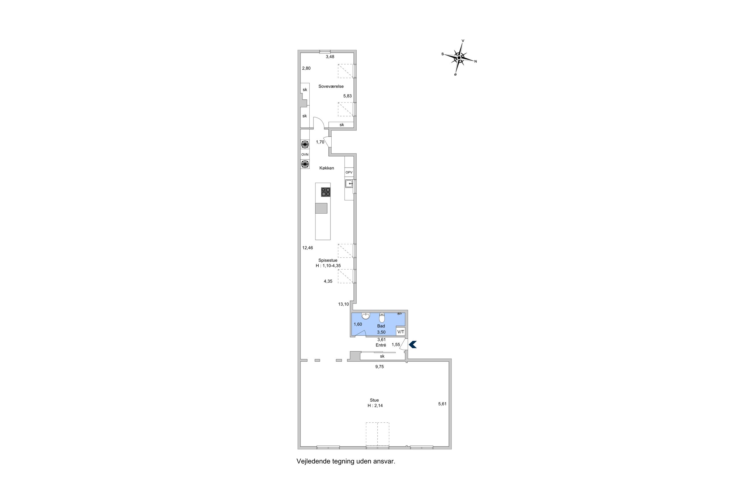 Store Kongensgade 67A, 4. th, København K - Plantegning