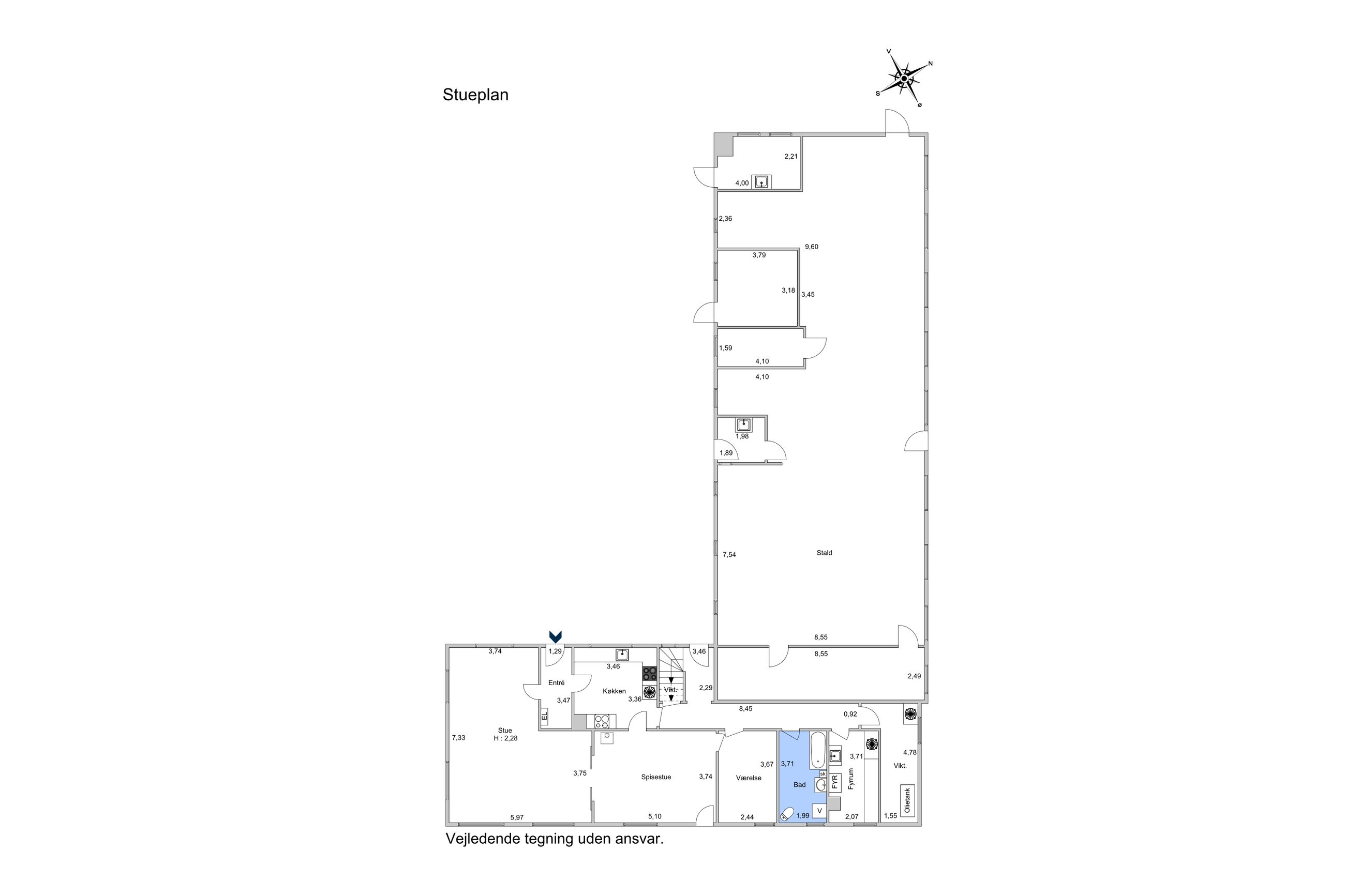 Bennebovej 25, Mørkøv - Plantegning