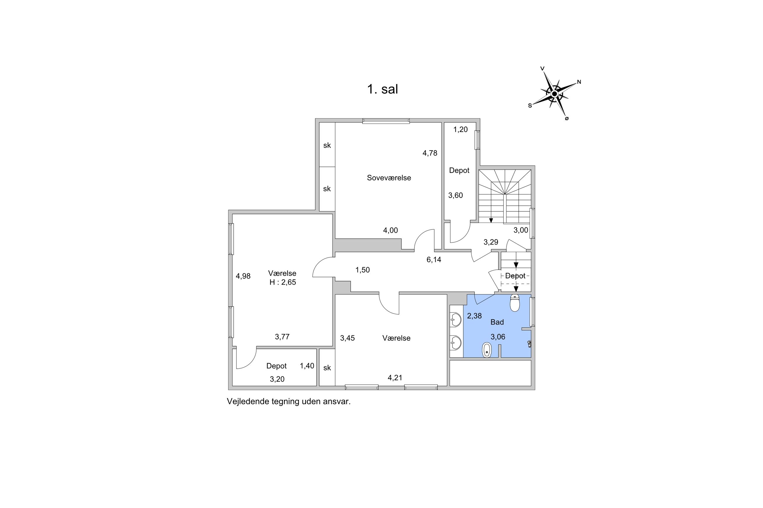 Frederiksborgvej 86, Roskilde - Plantegning
