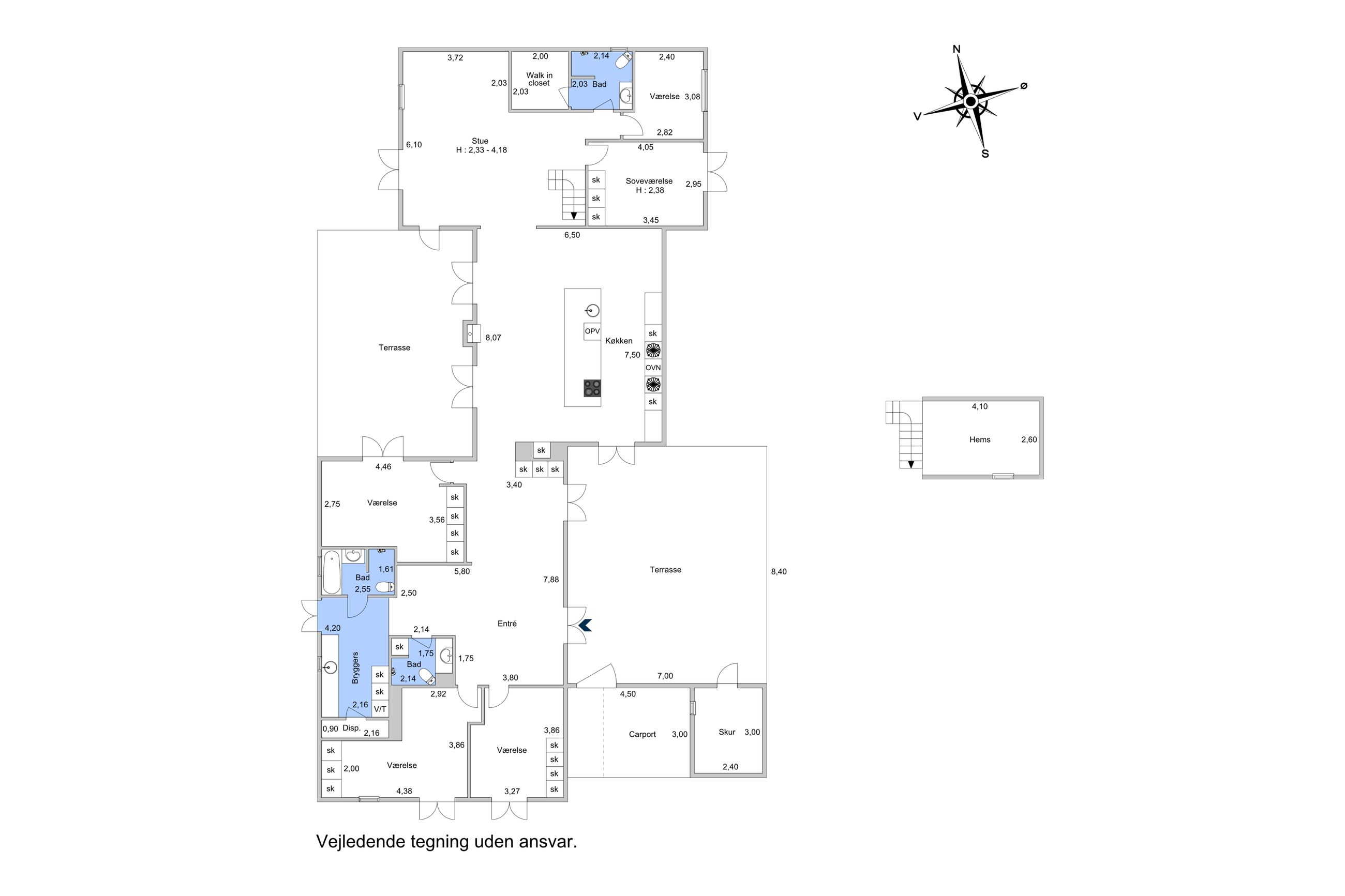 Åkandevej 54, Værløse - Plantegning