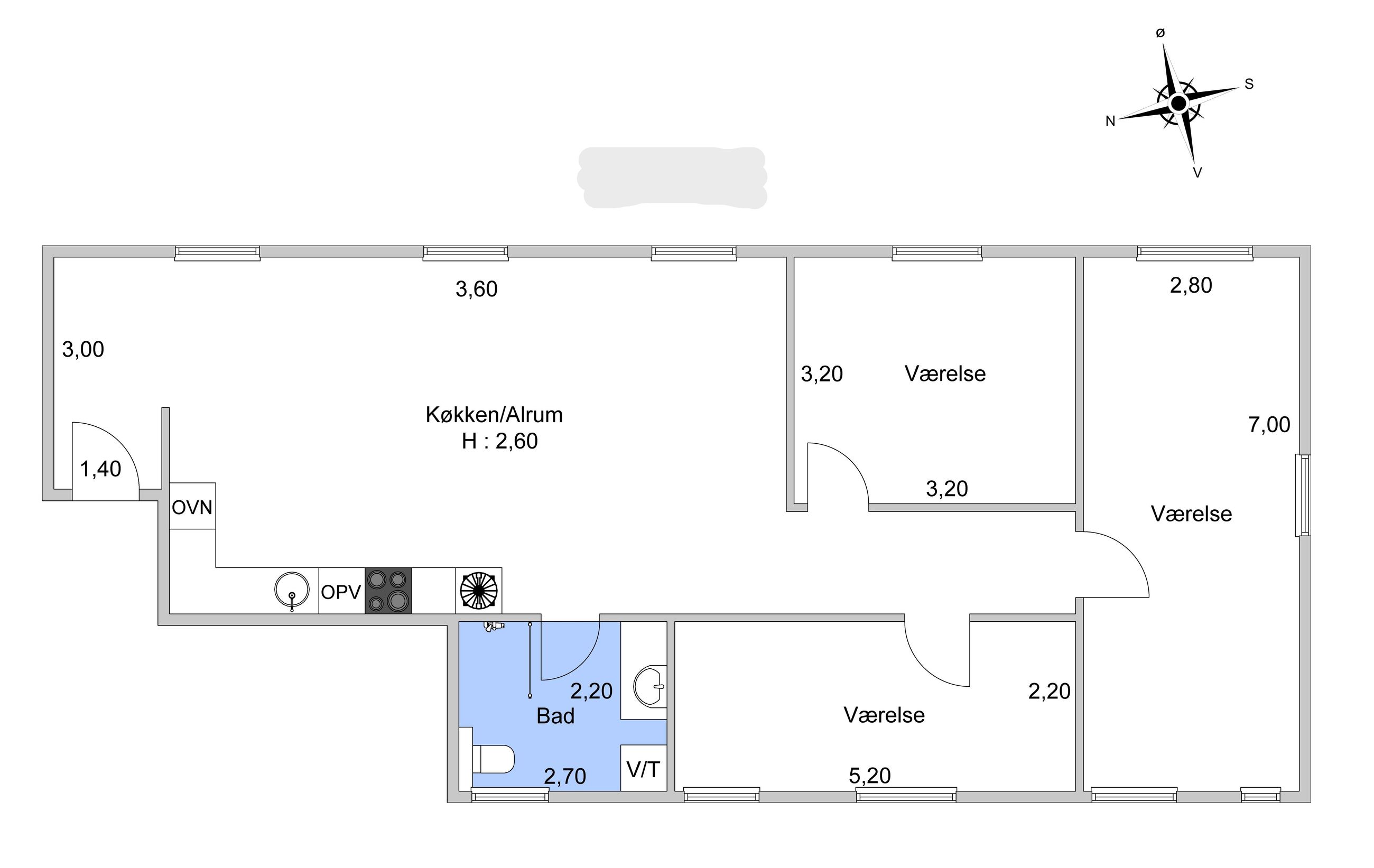 Annebergparken 40A, st. tv, Nykøbing Sj - Plantegning