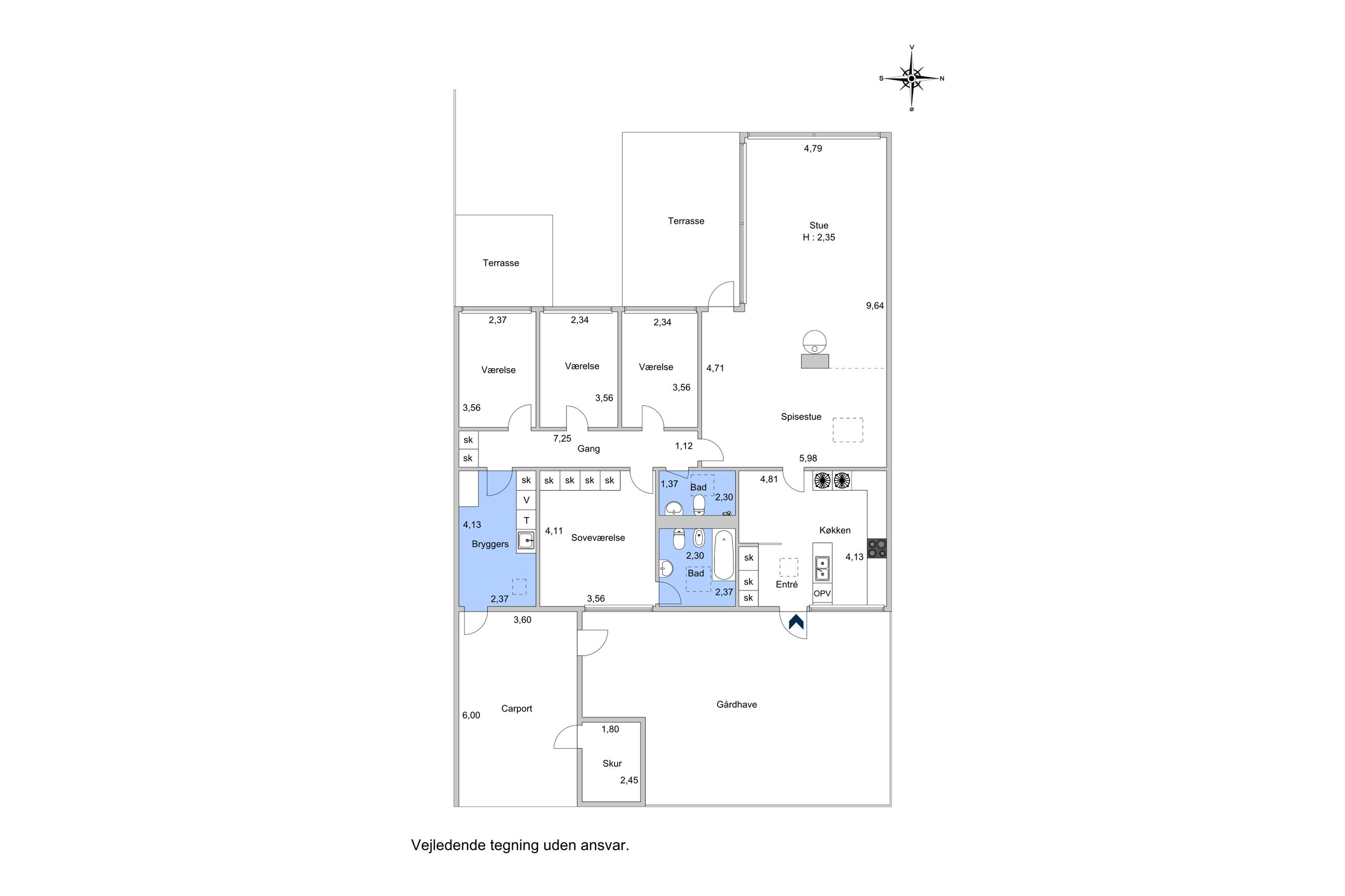 Ørnebakken 48, Gl Holte, Holte - Plantegning