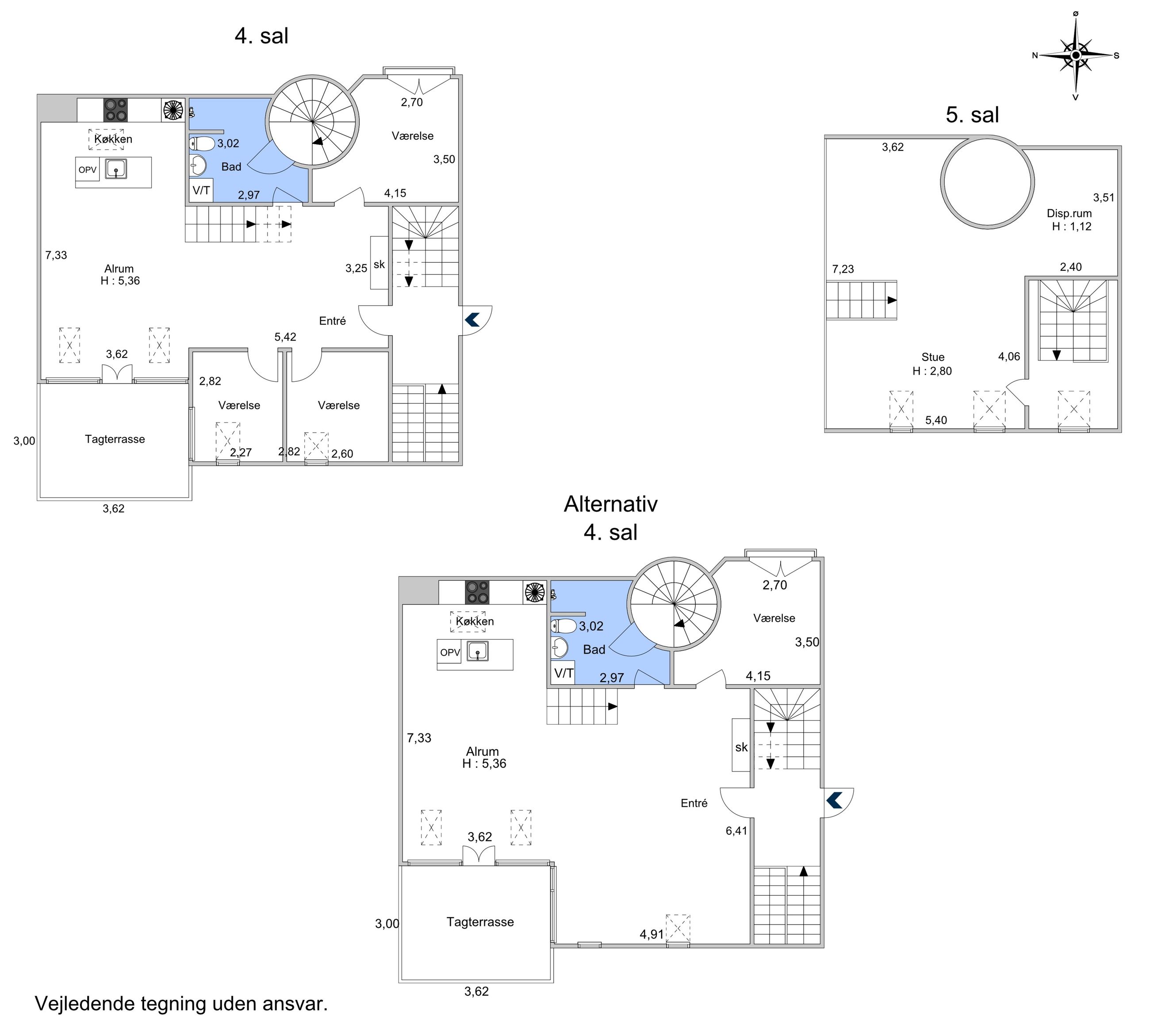 Store Kongensgade 110H, 4. tv, København K - Plantegning