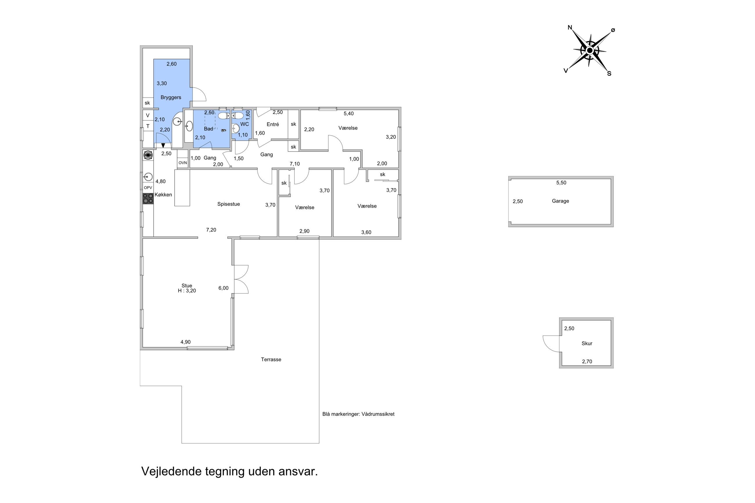 Valhalvej 18, Roskilde - Plantegning
