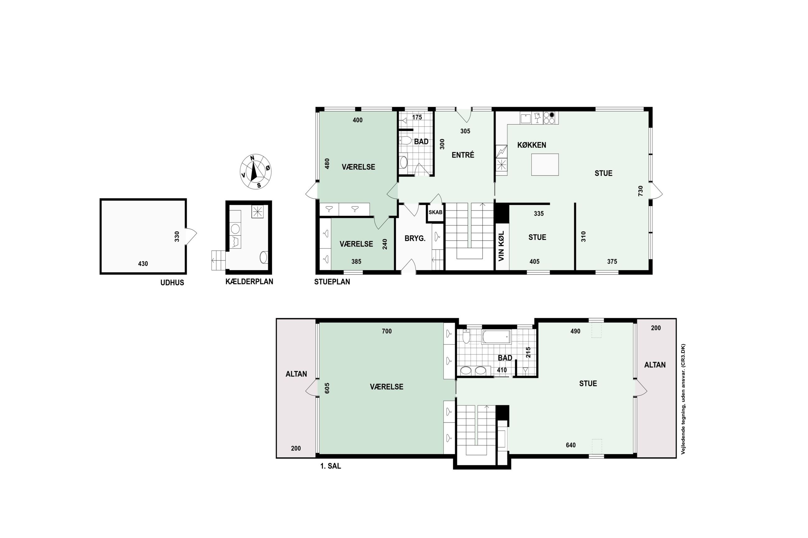 Gl Strandvej 268B, Humlebæk - Plantegning