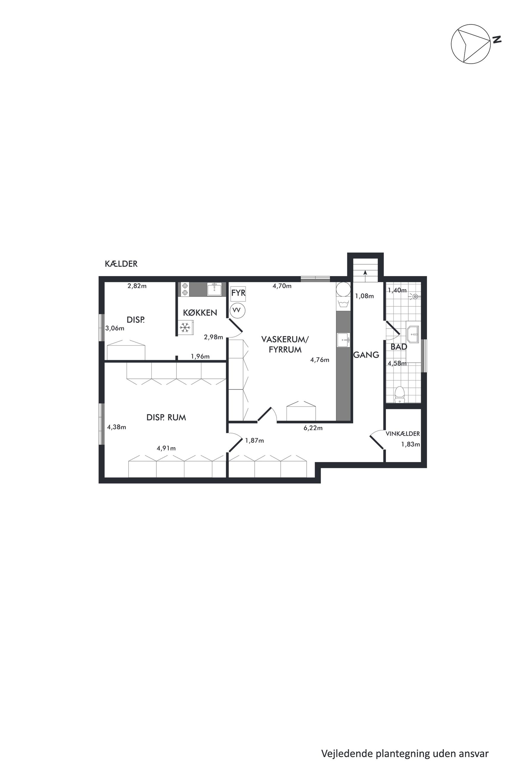 Strandhøjsvej 7, Charlottenlund - Plantegning
