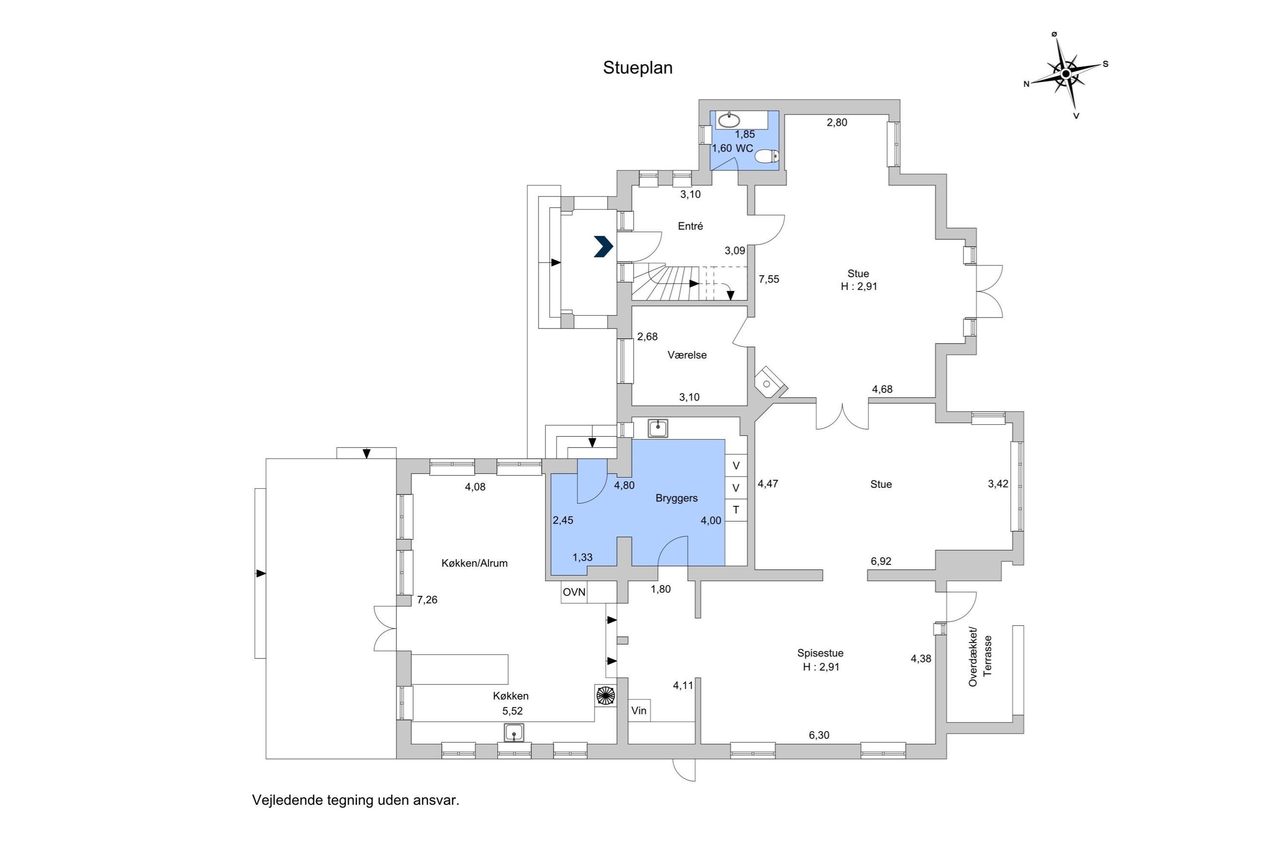 Malmmosevej 9A, Holte - Plantegning