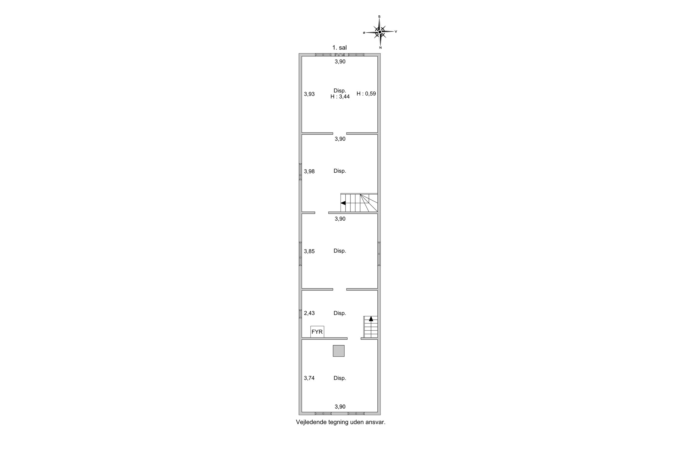 Spurveskjul 6, Virum - Plantegning
