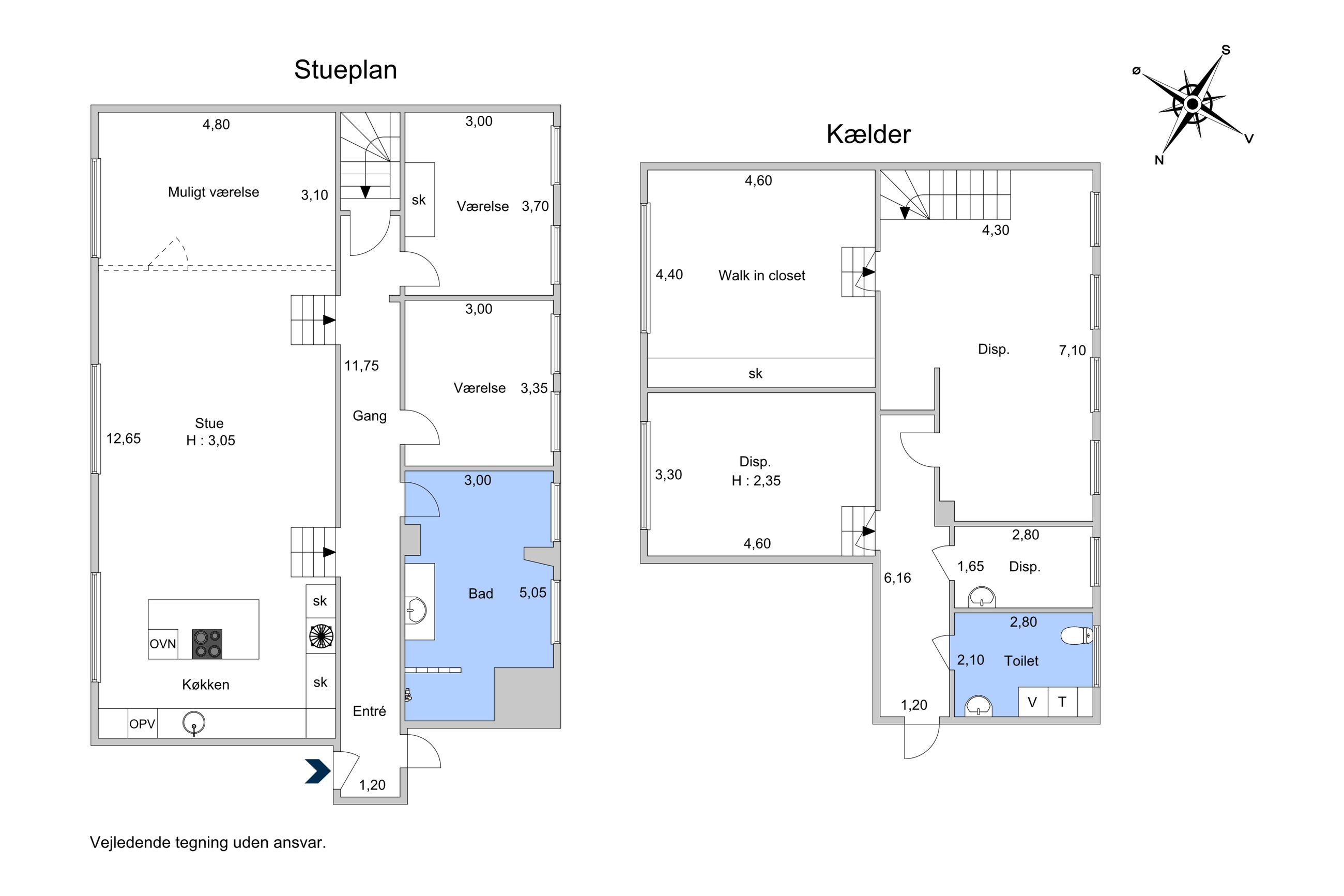 Sølvgade 87, st. tv, København K - Plantegning