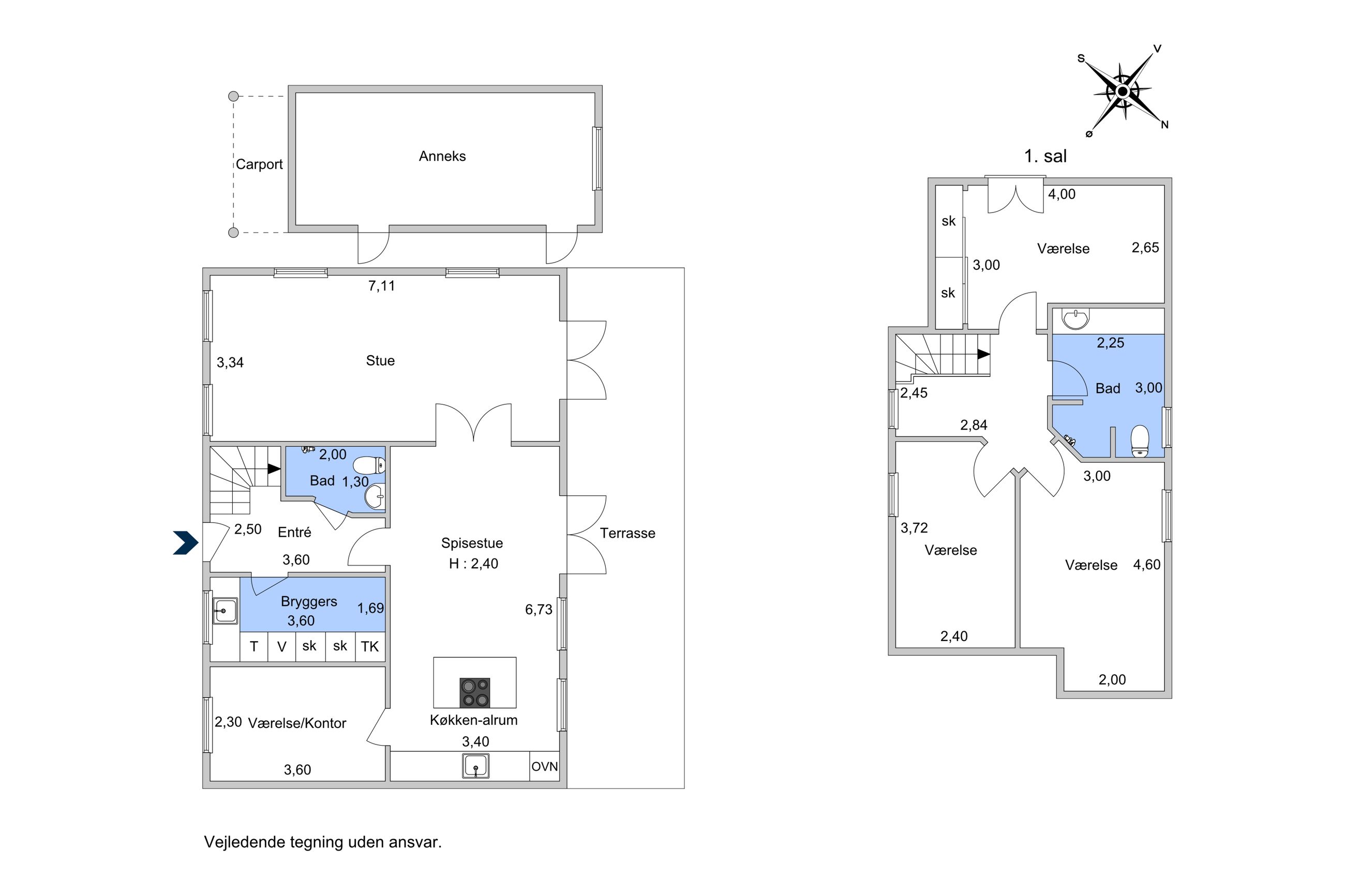Jyllandsvej 66B, Frederiksberg - Plantegning
