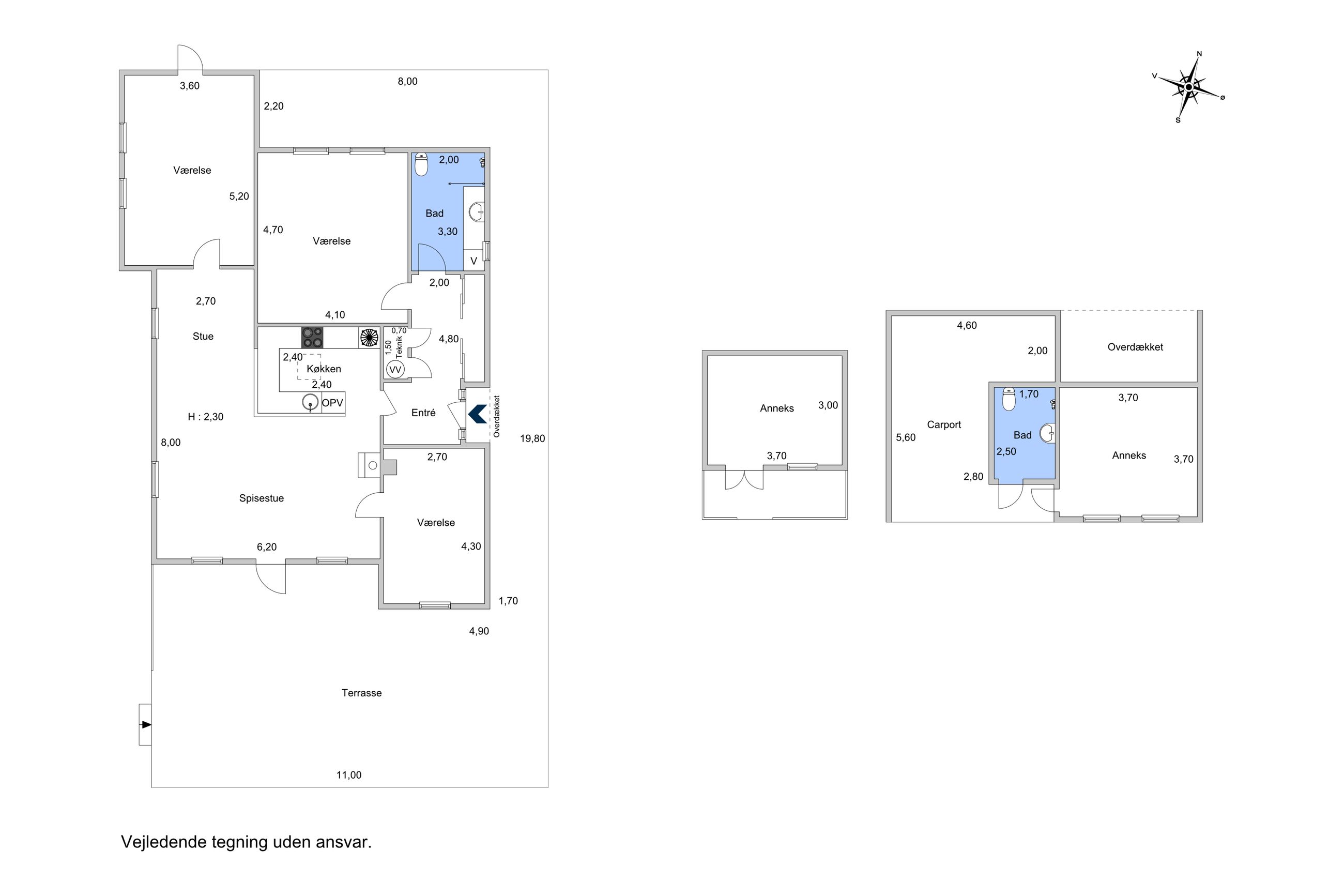Byvænget 8, Rørvig - Plantegning