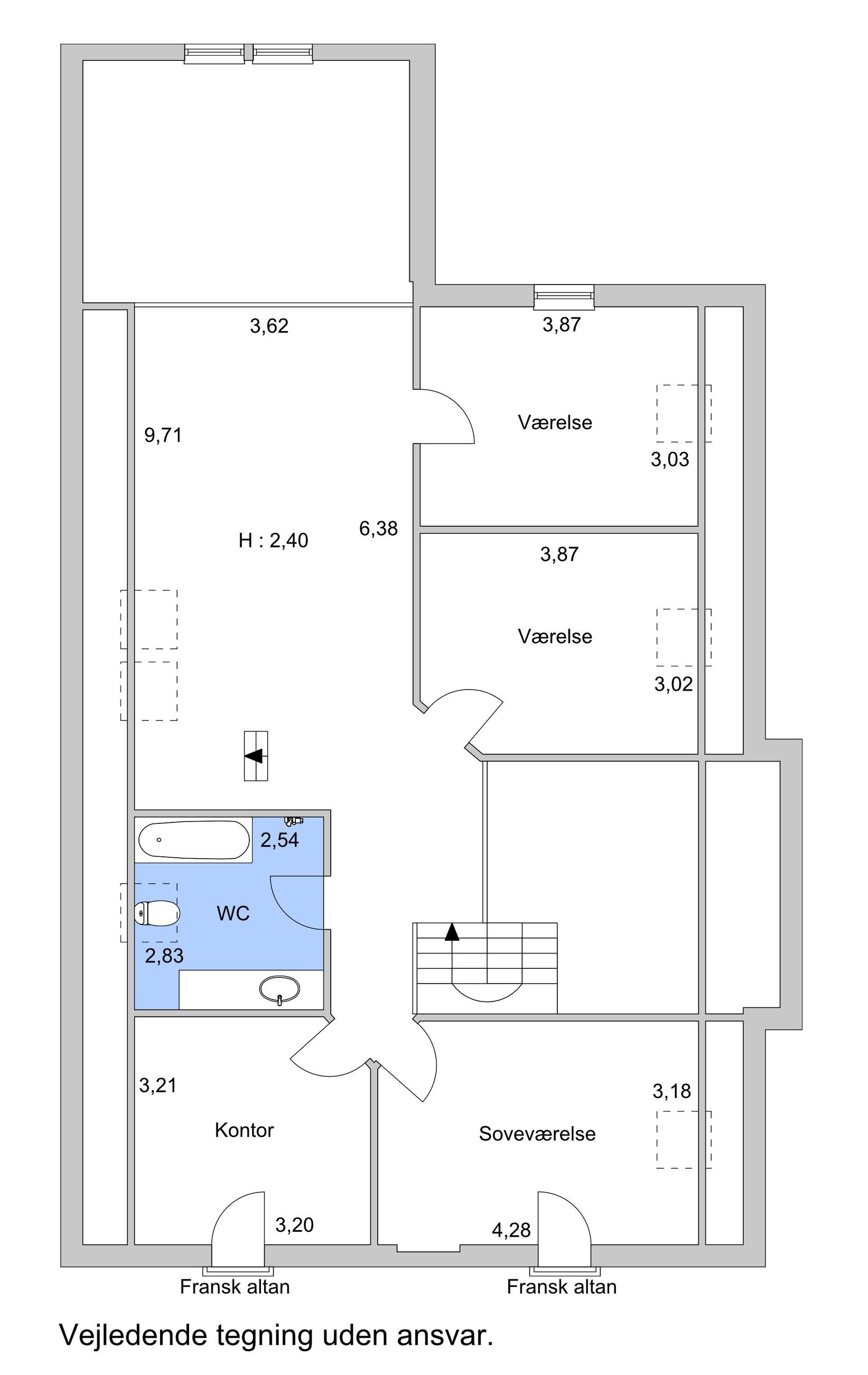 Dybendalsvej 8, Kongens Lyngby - Plantegning