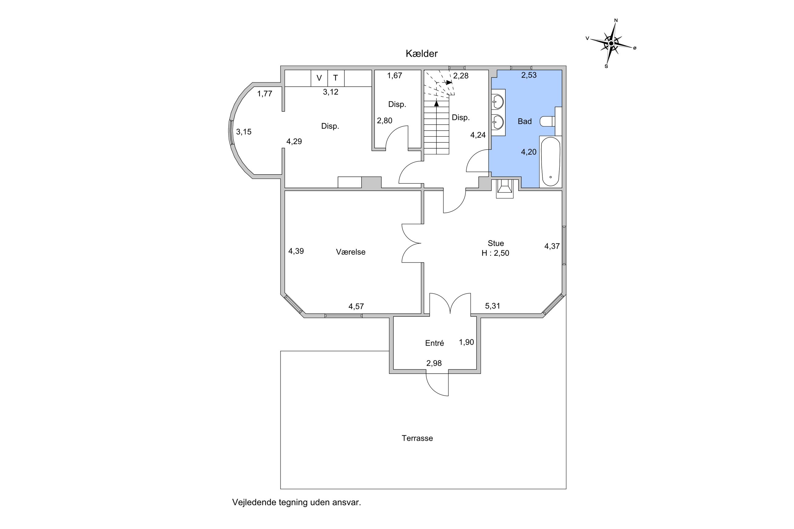 Margrethevej 8, Holte - Plantegning