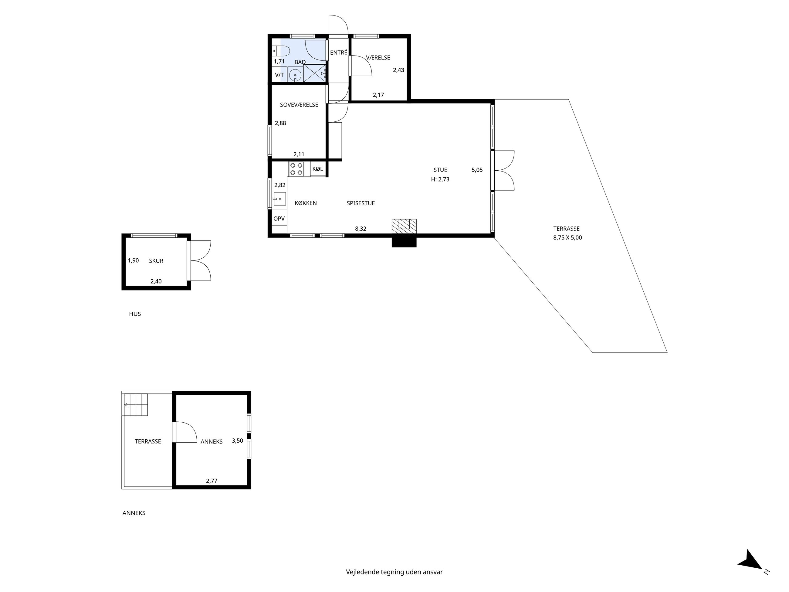 Strandmarken 10, Udsholt, Græsted - Plantegning
